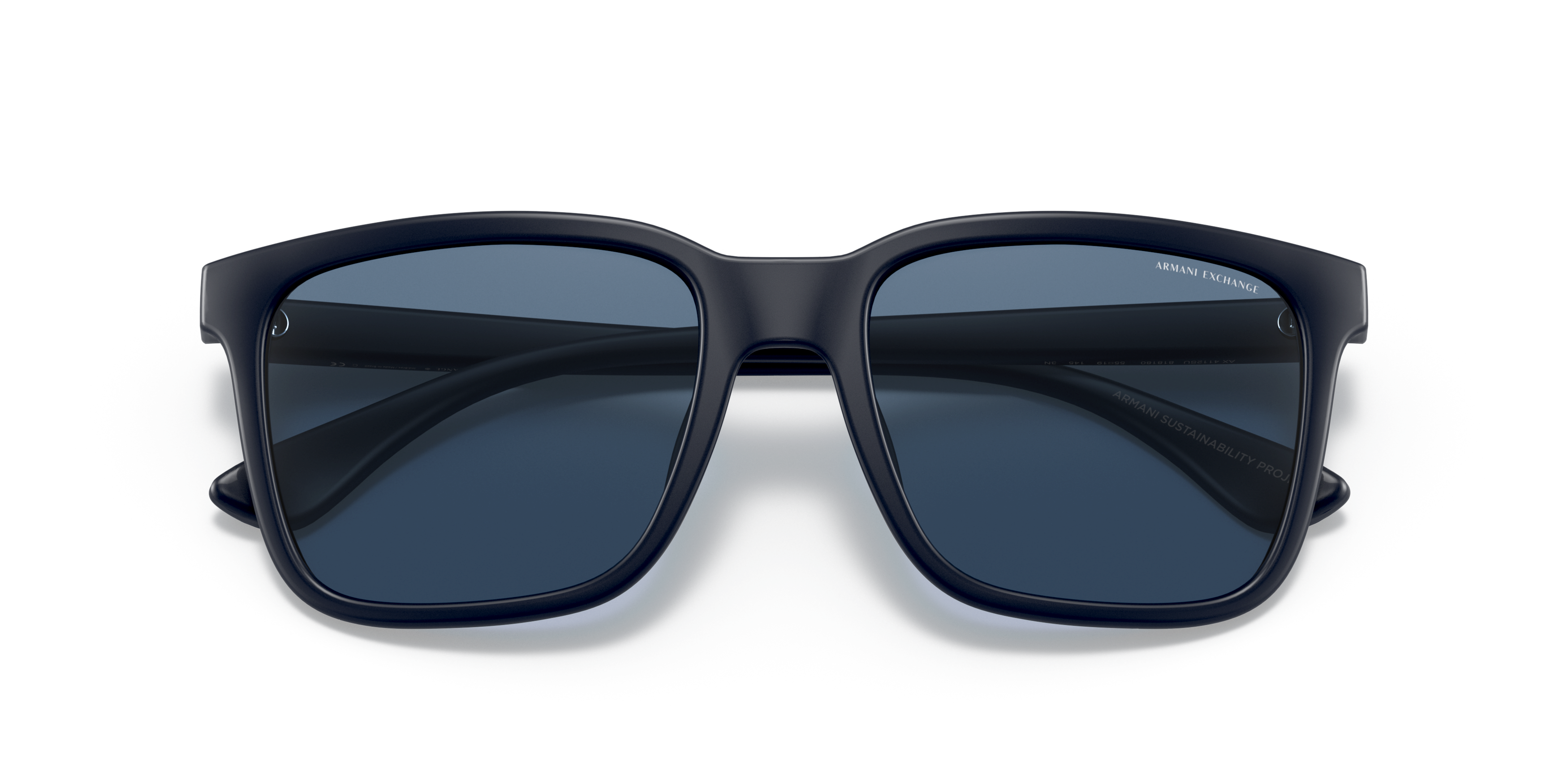 Folded Armani Exchange AX 4112SU Sunglasses Blue / Blue