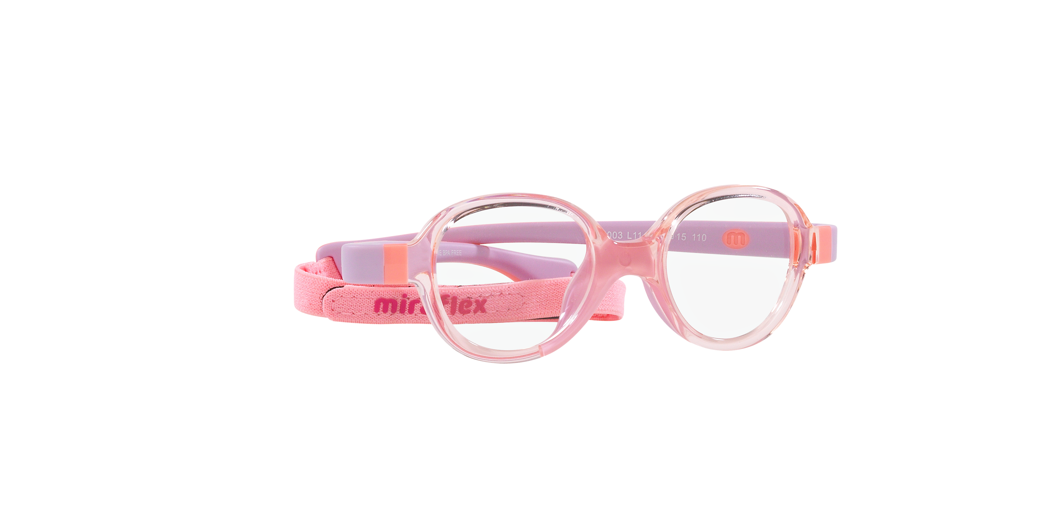 Angle_Right01 Miraflex MF 4003 Children's Glasses Transparent / Transparent, Pink
