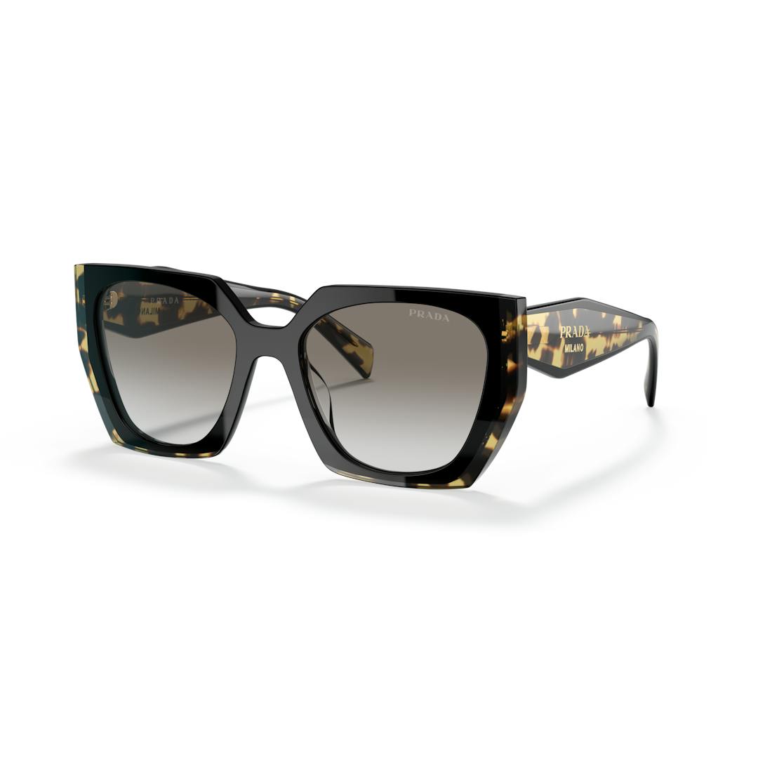 Prada PR 15WS Lunettes de Soleil Femme - Rectangle Noir Ecaille