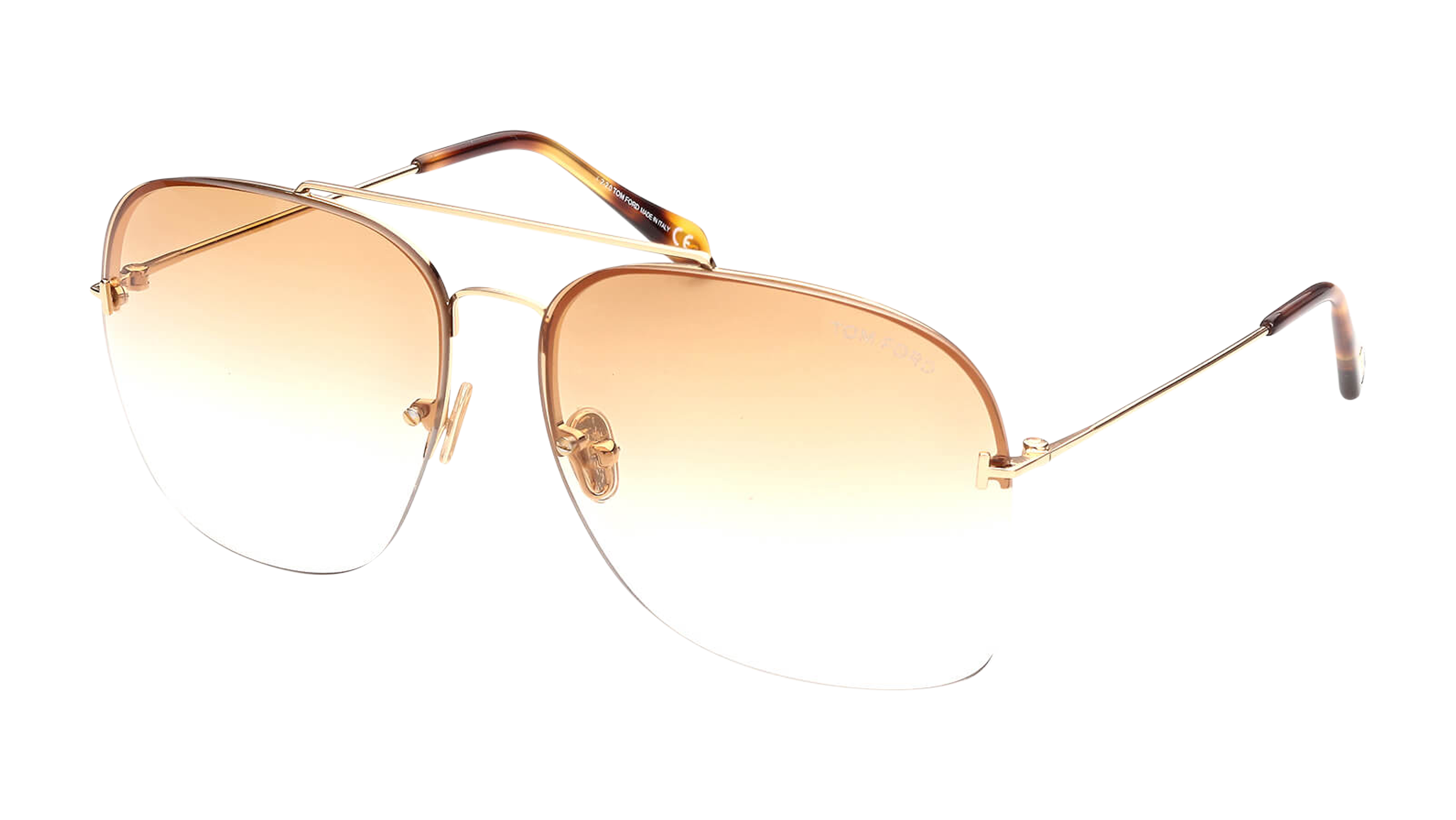 Angle_Left01 Tom Ford Mackenzie-02 FT 883 (30F) Sunglasses Brown / Gold
