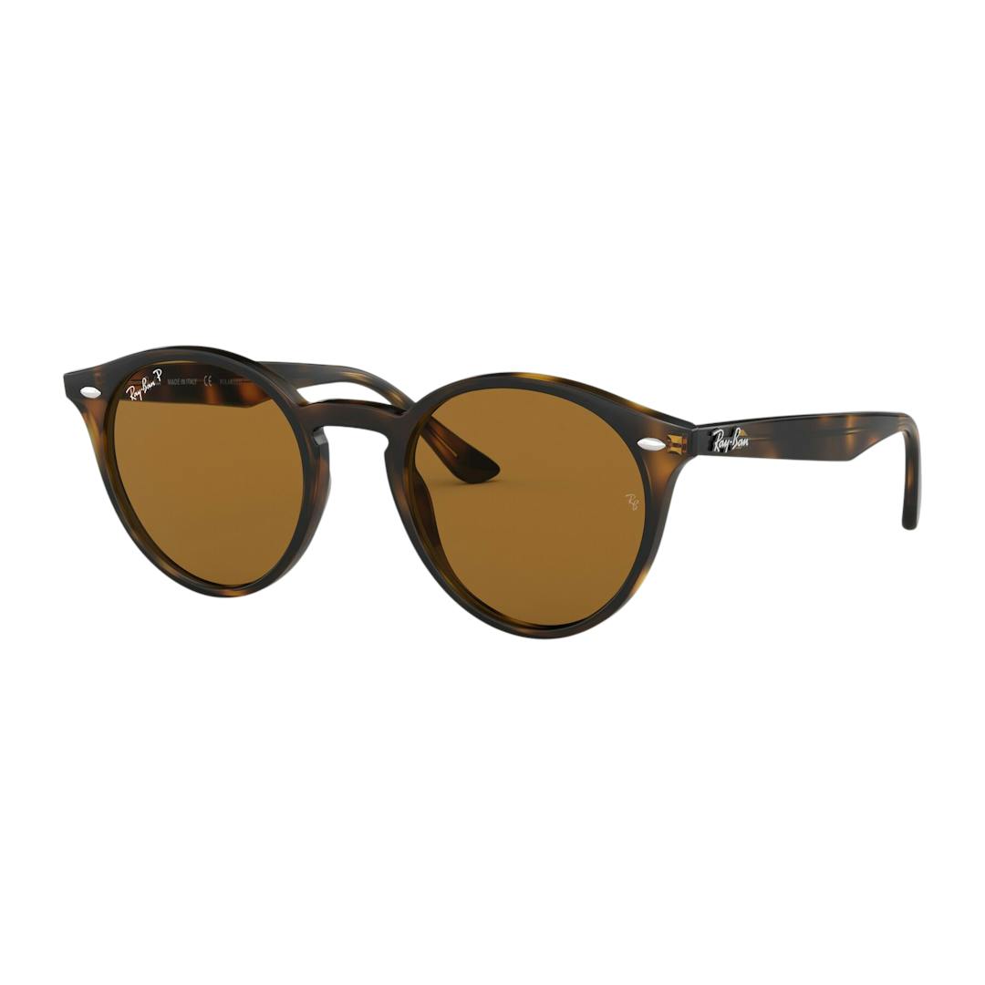 Ray-Ban RB2180 Lunettes de Soleil Homme - Panthos Ecaille Marron - Verres Polarisés - Possibilité de