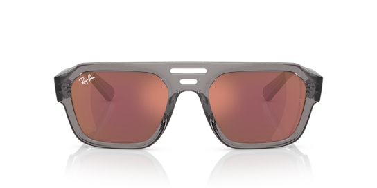 Ray-Ban Corrigan Bio-based RB 4397 Sunglasses Red / Transparent, Grey