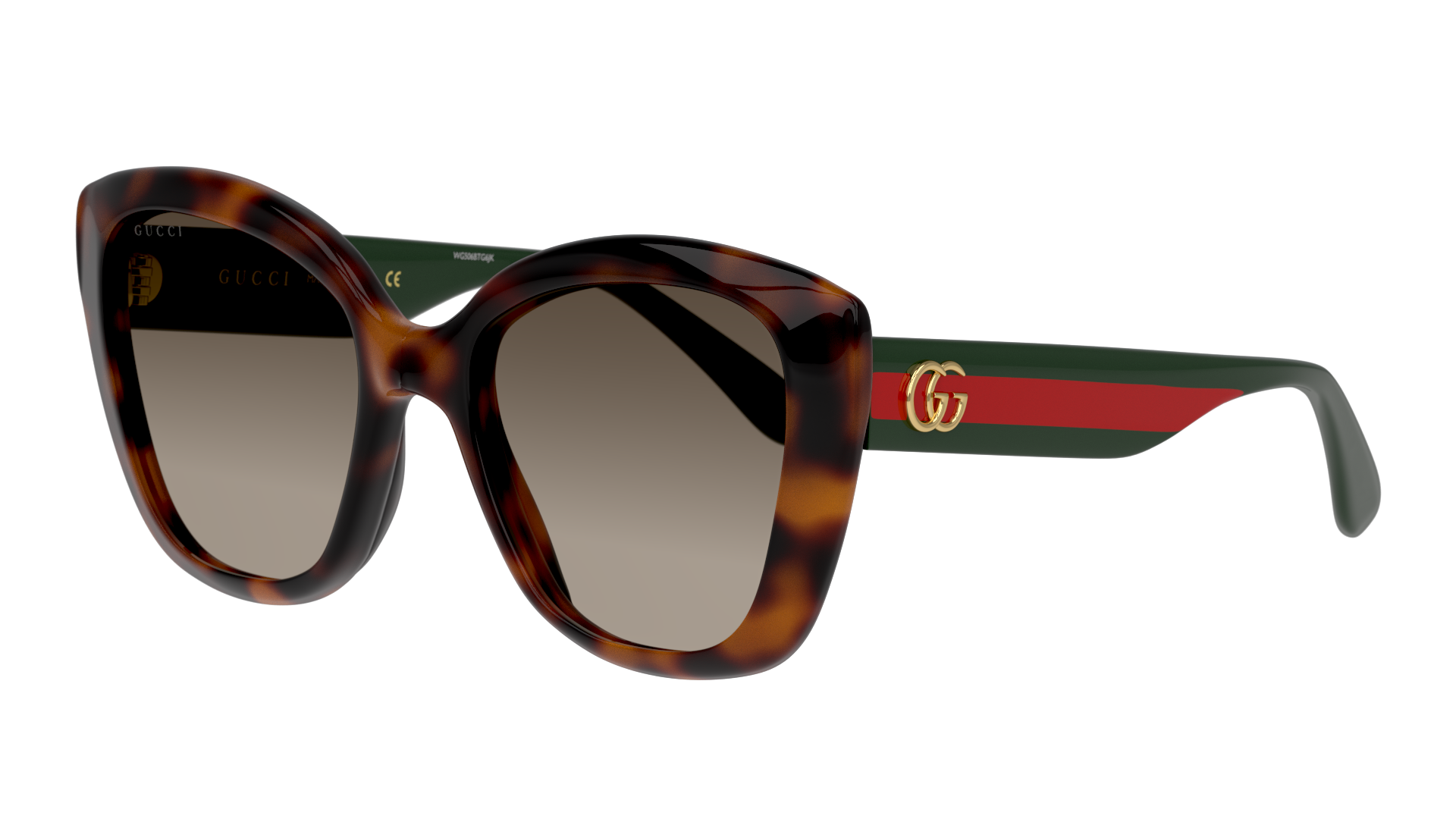 Angle_Left01 Gucci GG 0860S Sunglasses Brown / Tortoise Shell