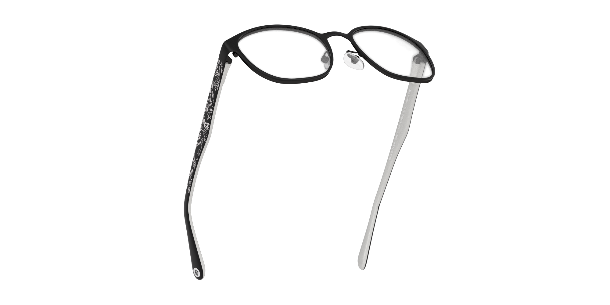 Bottom_Up Unofficial UN OJ0009 (BB00) Children's Glasses Transparent / Black