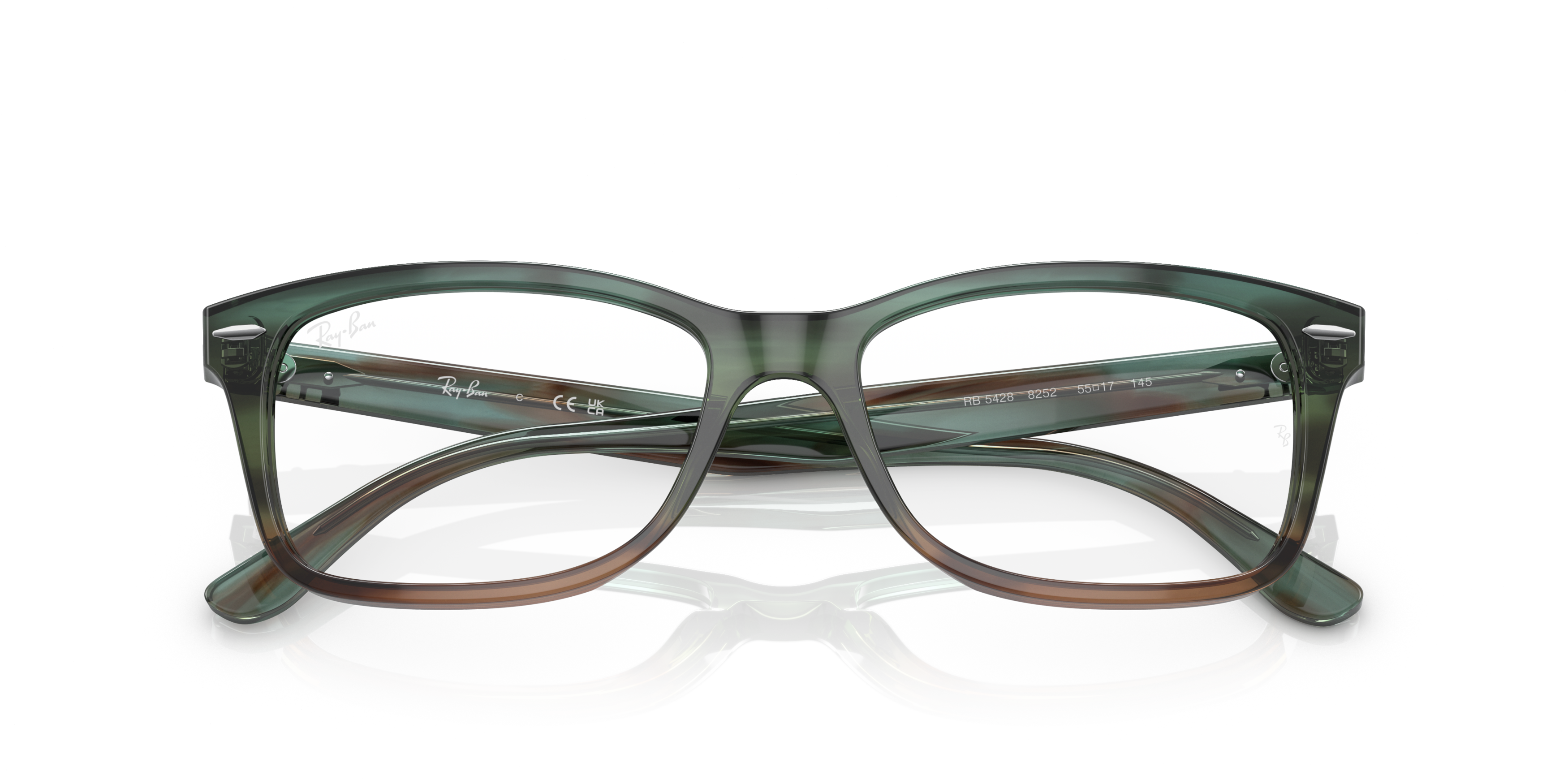Folded Ray-Ban RX 5428 (8252) Glasses Transparent / Blue