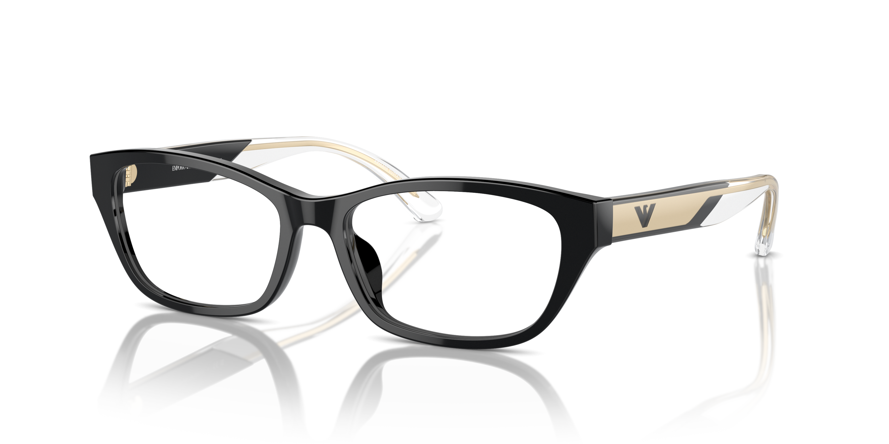 Angle_Left01 Emporio Armani EA 3238U Glasses Transparent / Black