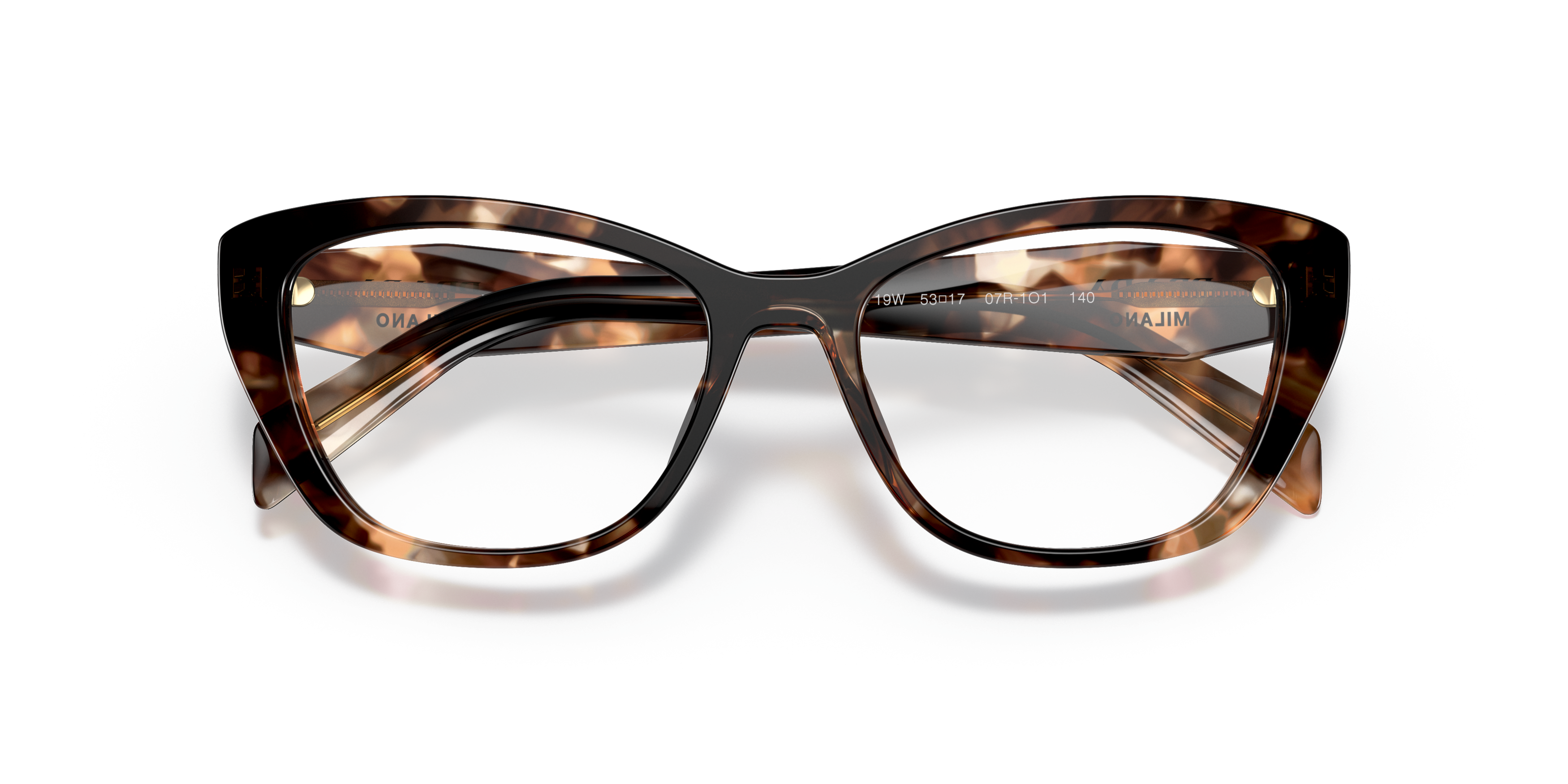 Folded Prada PR 19WV Glasses Transparent / Black