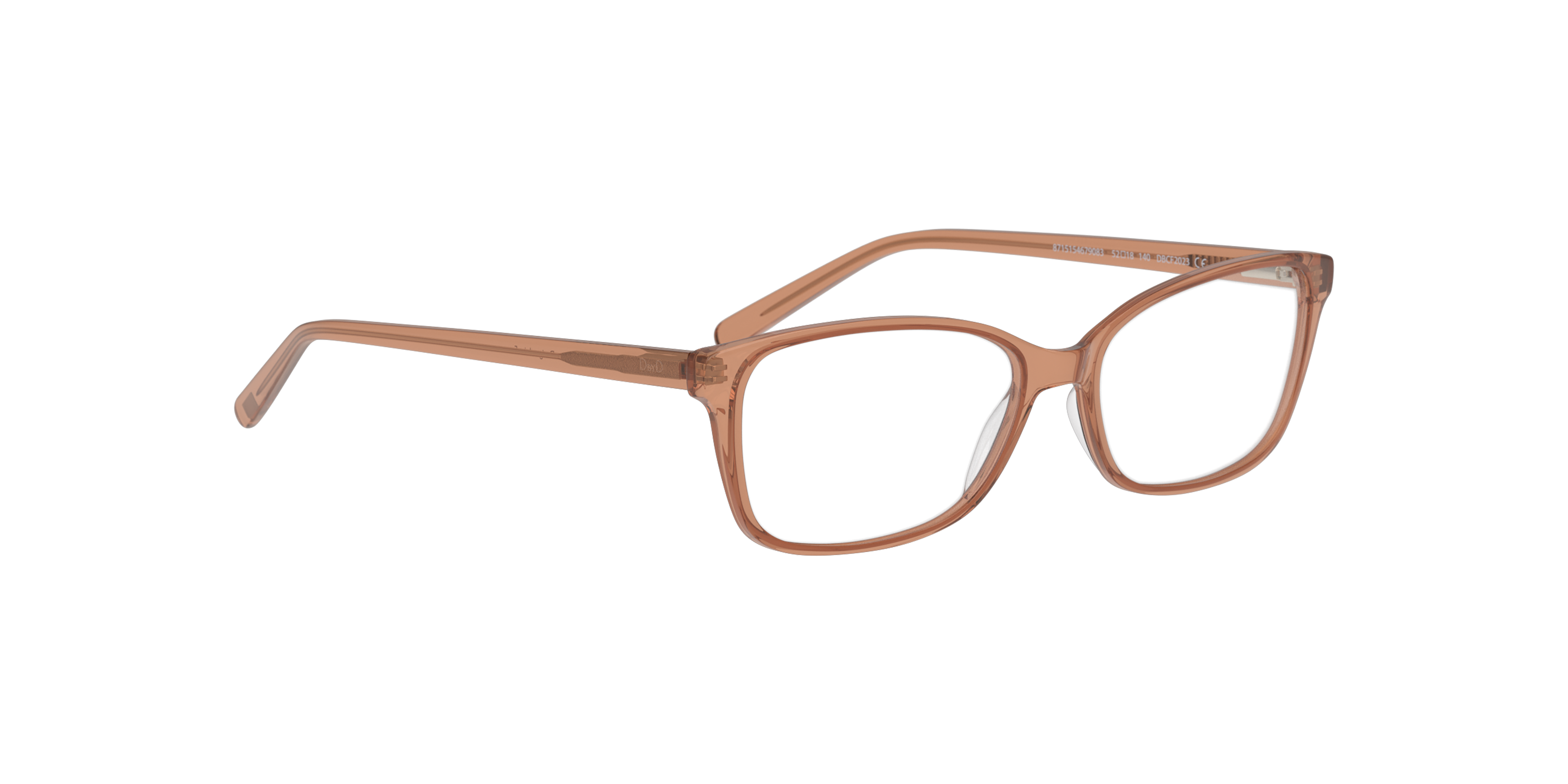Angle_Right01 DbyD Essentials DB OF0021 Glasses Transparent / Brown