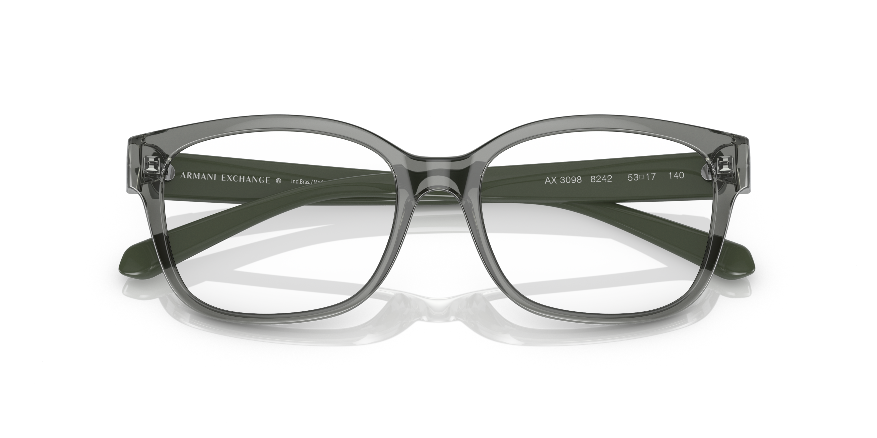 Folded Armani Exchange AX 3098 (8242) Glasses Transparent / Transparent, Green