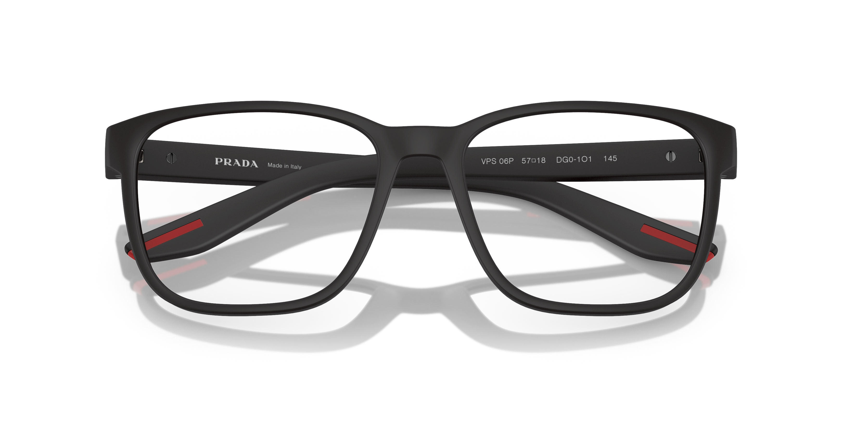 Folded Prada Linea Rossa PS 06PV Glasses Transparent / Black