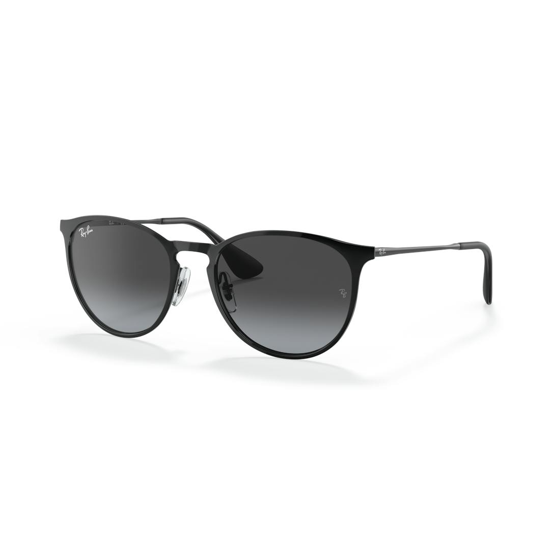 Ray-Ban Erika RB3539 Lunettes de Soleil - Panthos Noir Gris - Possibilité de verres correcteurs - Ad