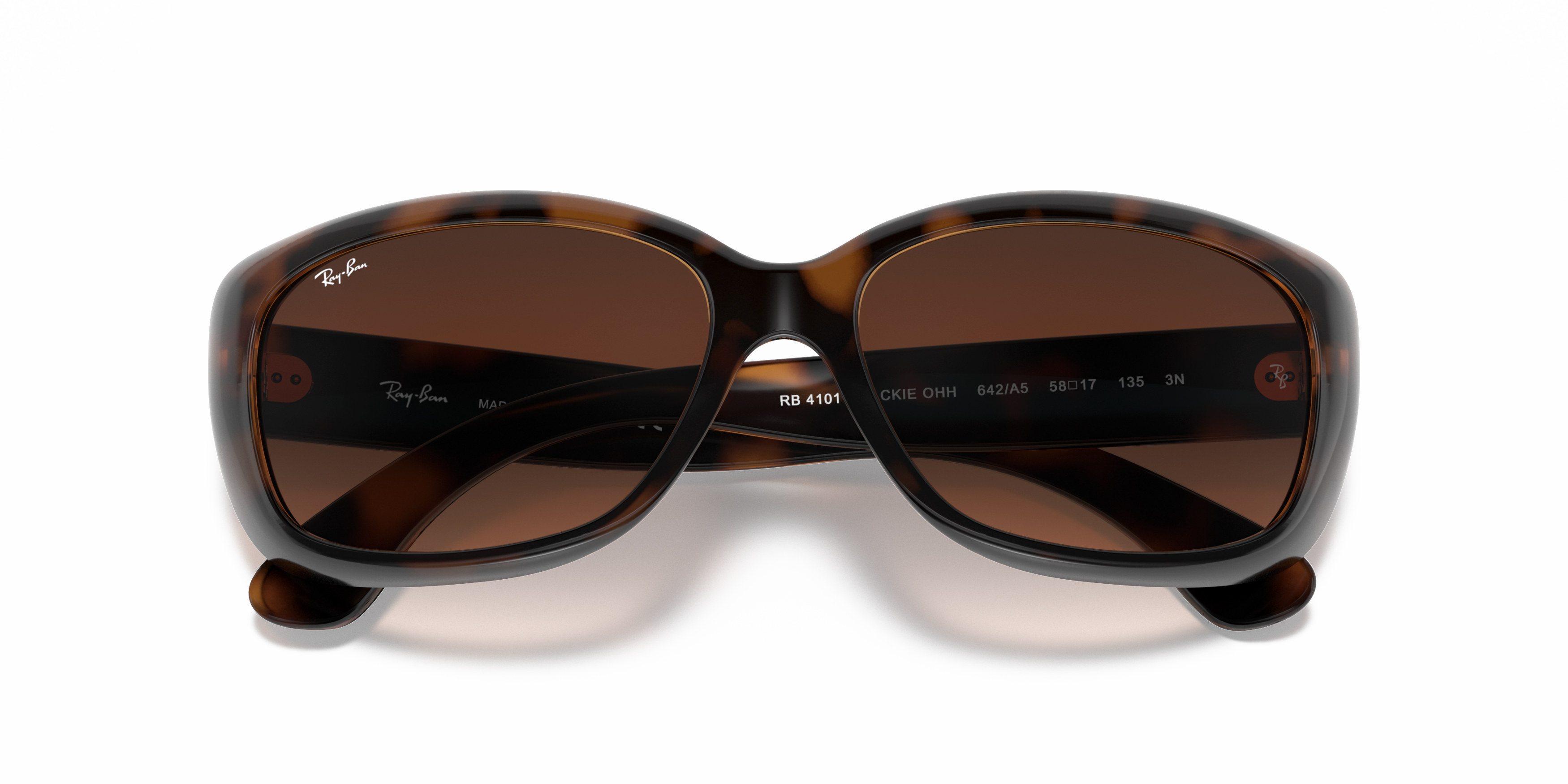 Folded Ray-Ban Jackie Ohh RB 4101 Sunglasses Brown / Tortoise Shell
