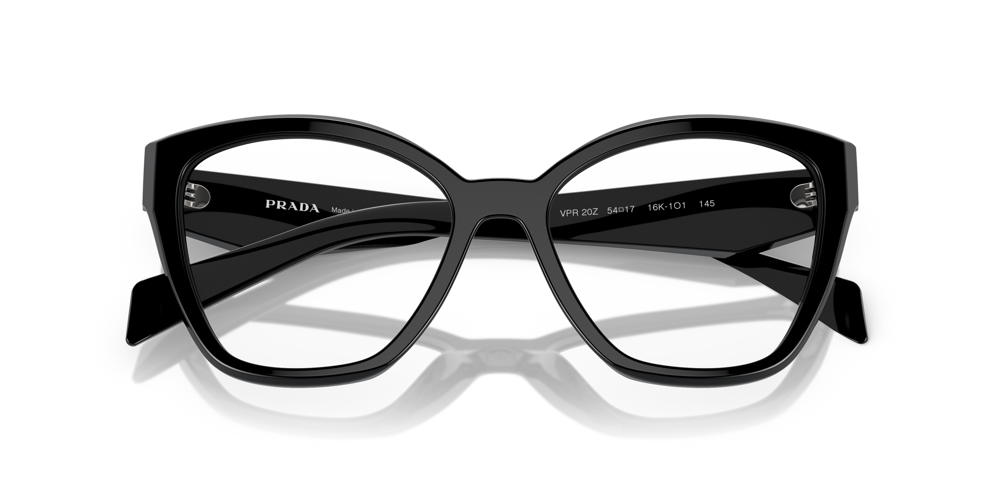 Folded Prada PR 20ZV (16K1O1) Glasses Transparent / Black