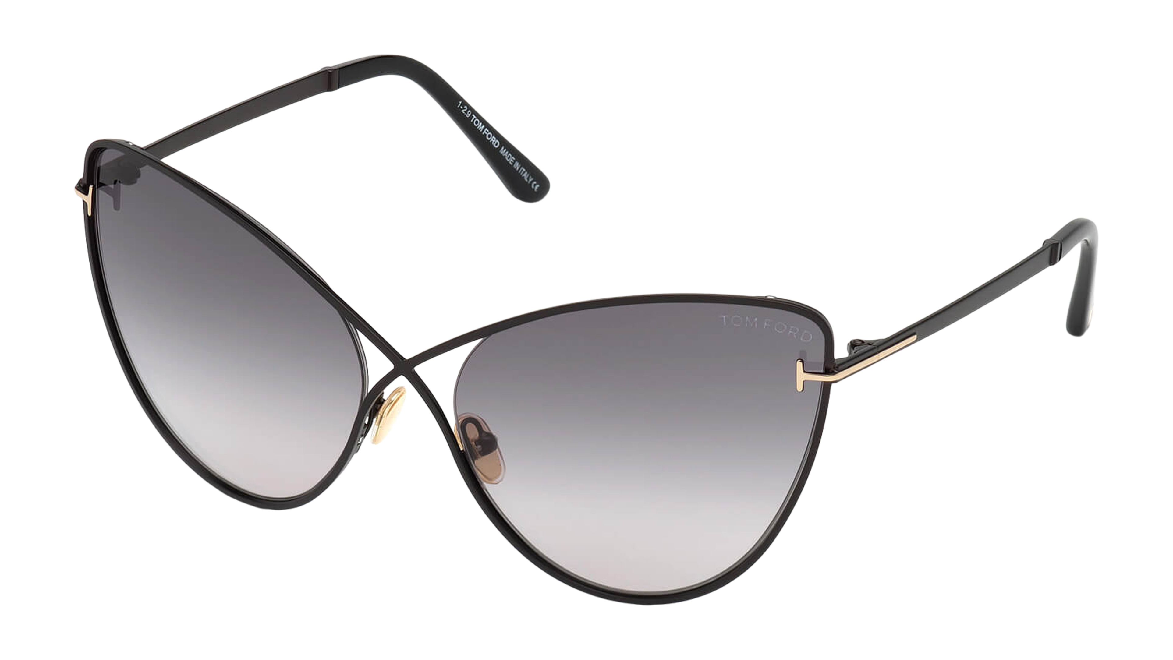 Angle_Left01 Tom Ford Tara FT 786 (02B) Sunglasses Grey / Black