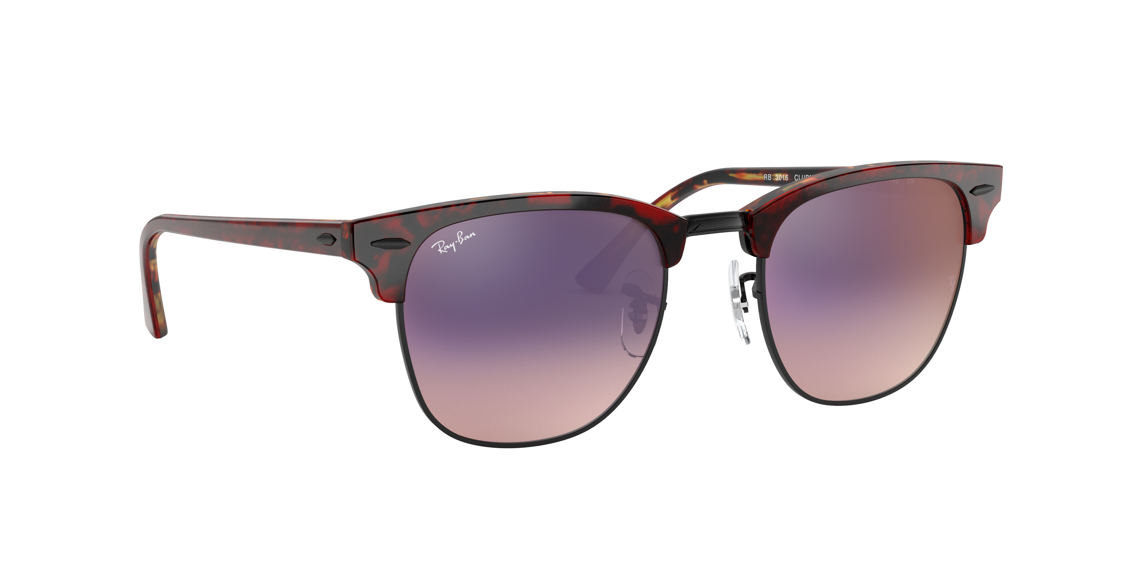 Angle_Right01 Ray-Ban Clubmaster Color Mix RB3016 12753B Paars / Rood