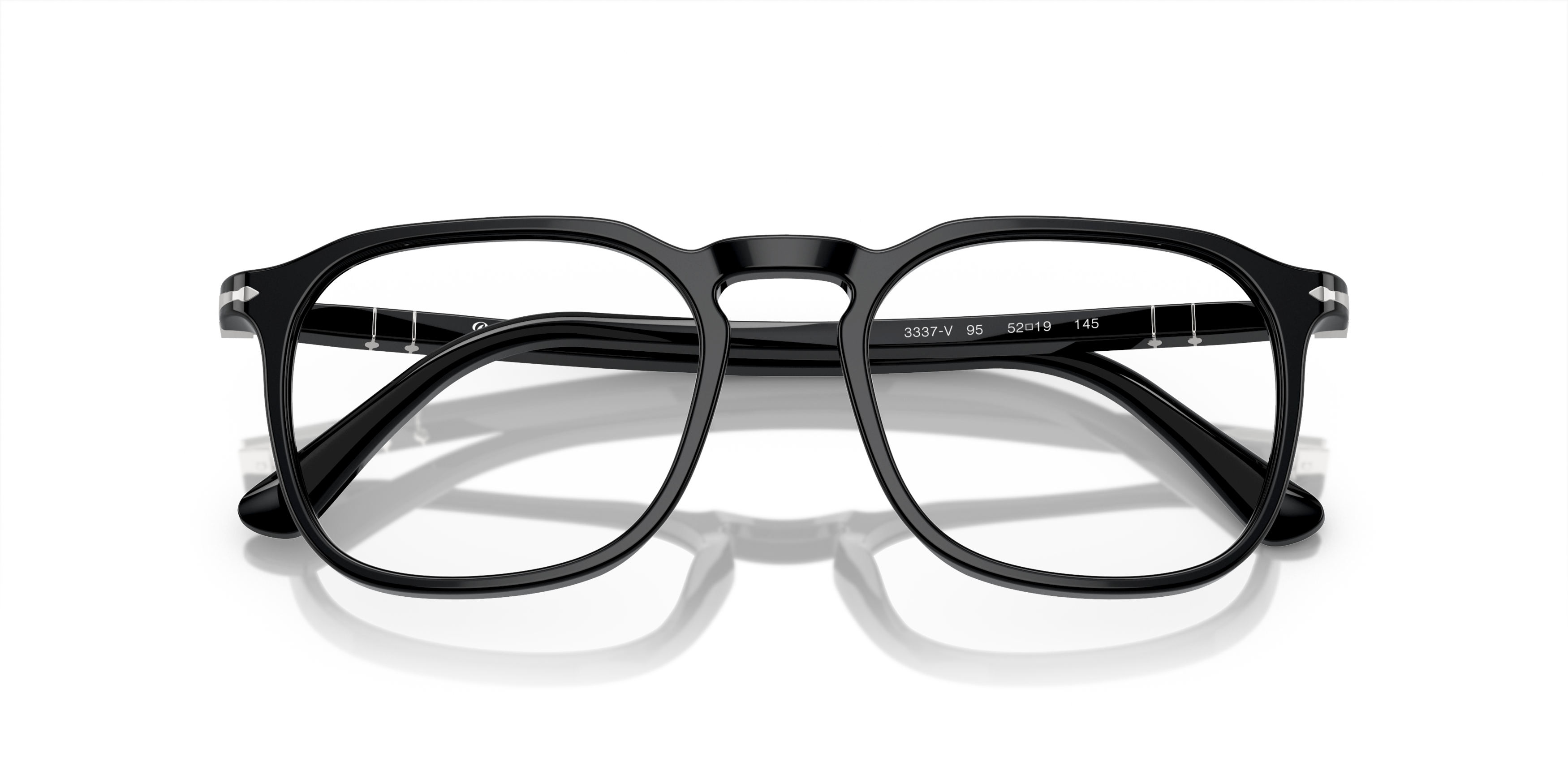 Folded Persol PO 3337V Glasses Transparent / Black