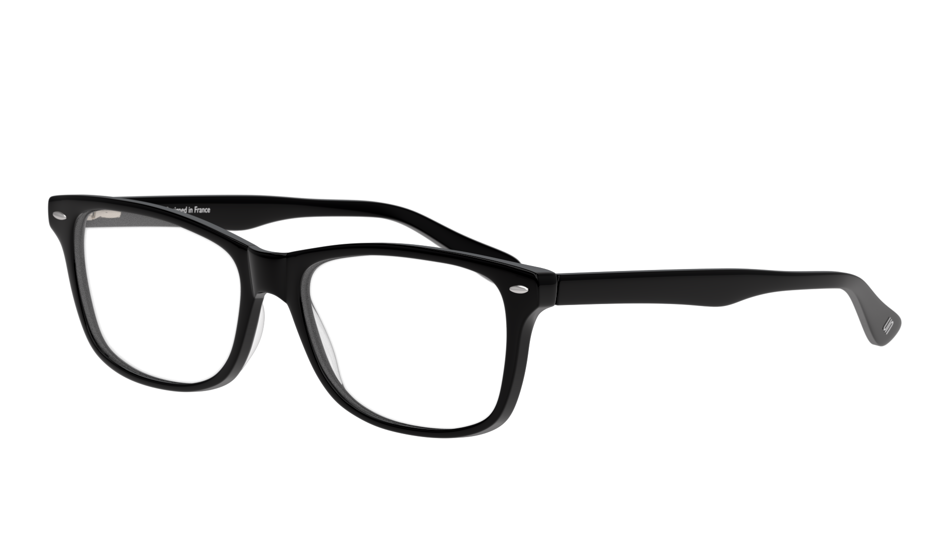 Angle_Left01 Unofficial UNOF0017 Glasses Transparent / Black