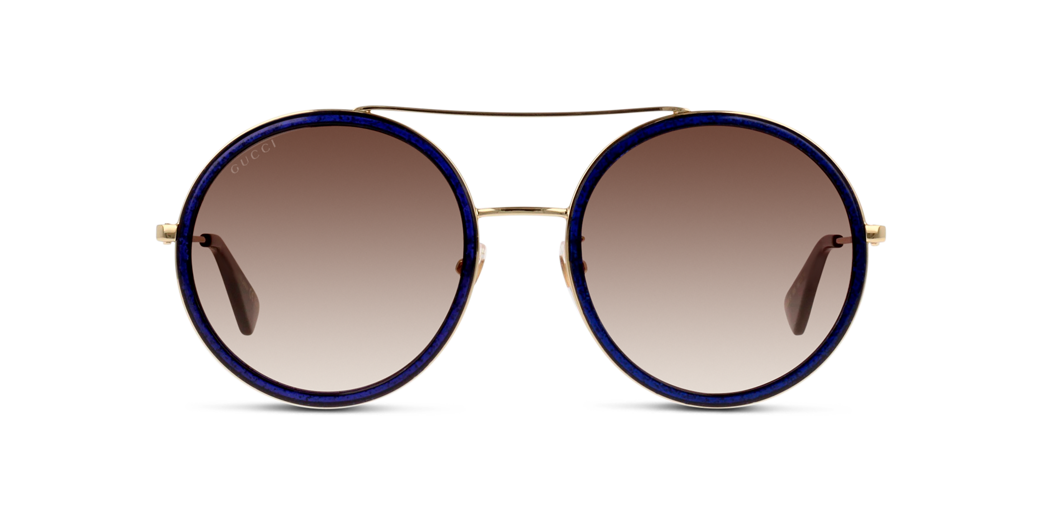Front Gucci GG 0061S (005) Sunglasses Brown / Blue
