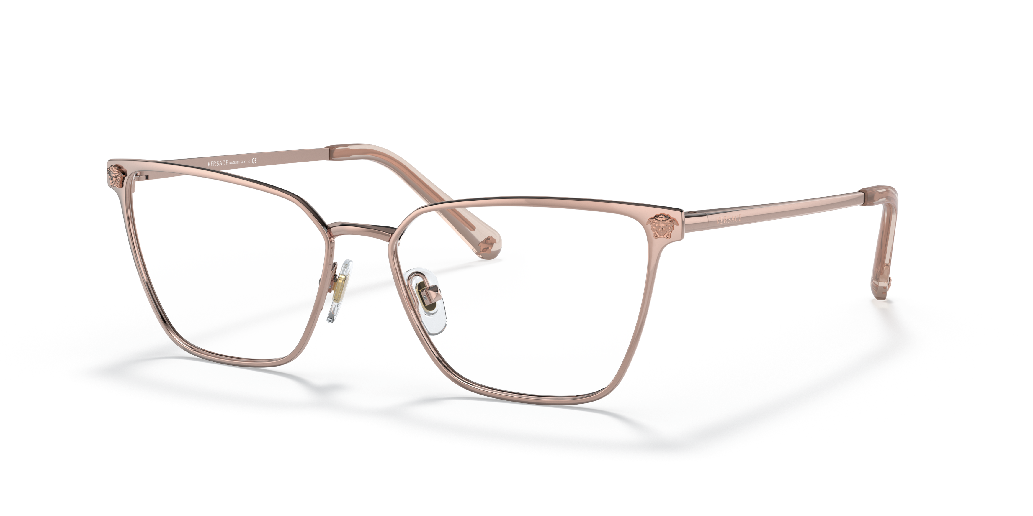 Angle_Left01 Versace VE 1275 (1412) Glasses Transparent / Pink