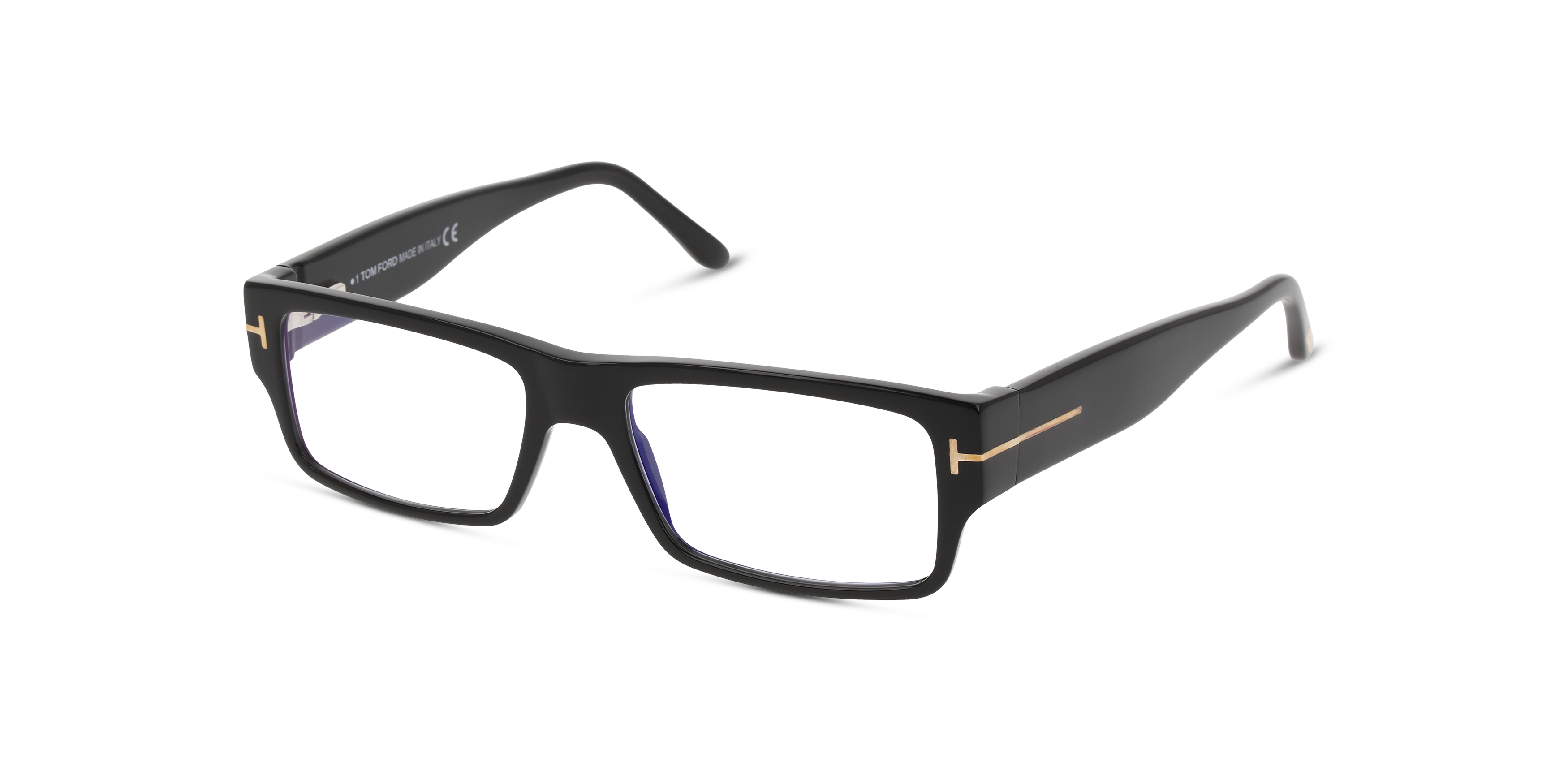 Angle_Left01 Tom Ford FT 5835-B (001) Glasses Transparent / Black