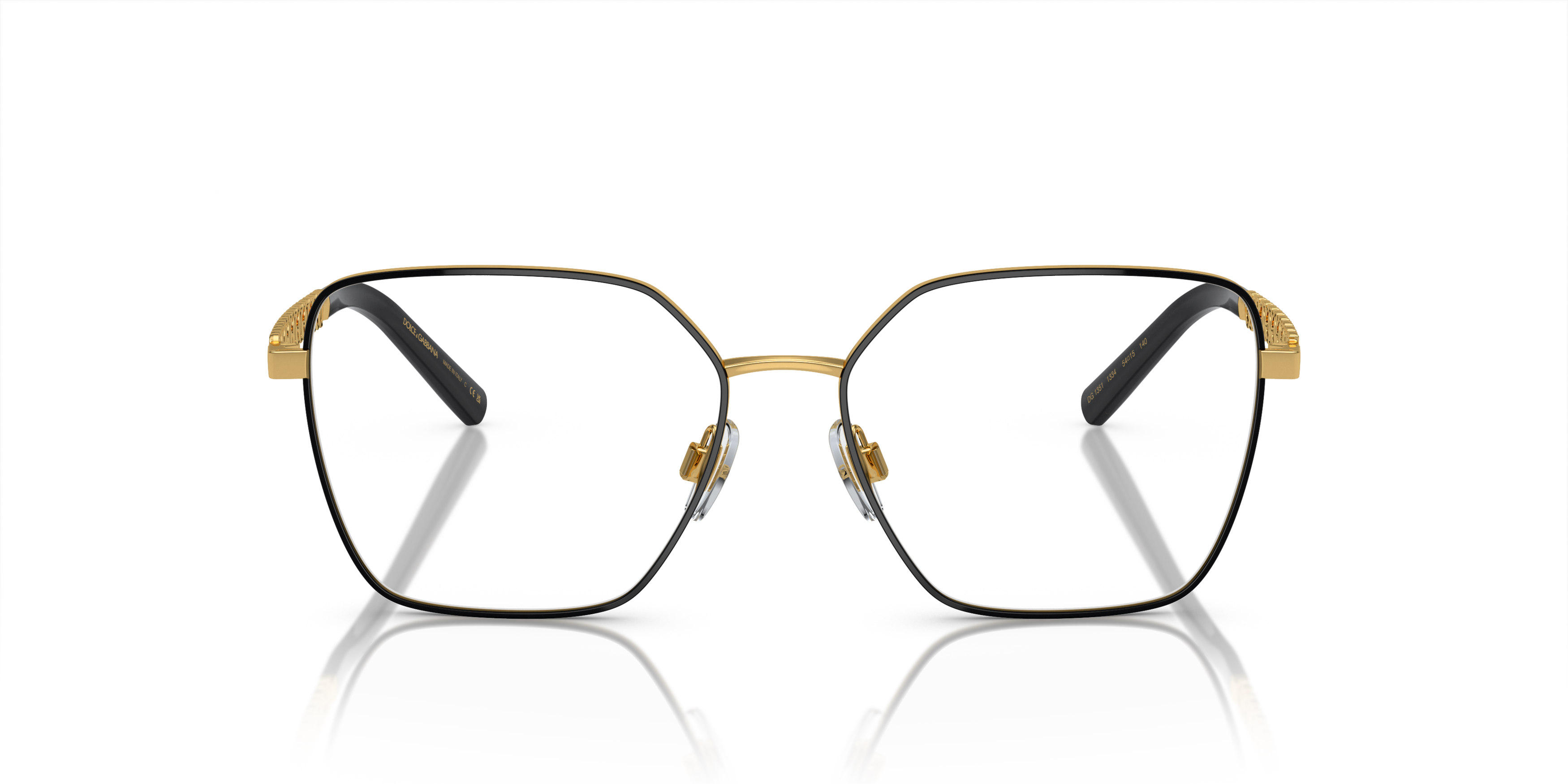 Front Dolce & Gabbana DG 1351 (1334) Glasses Transparent / Gold