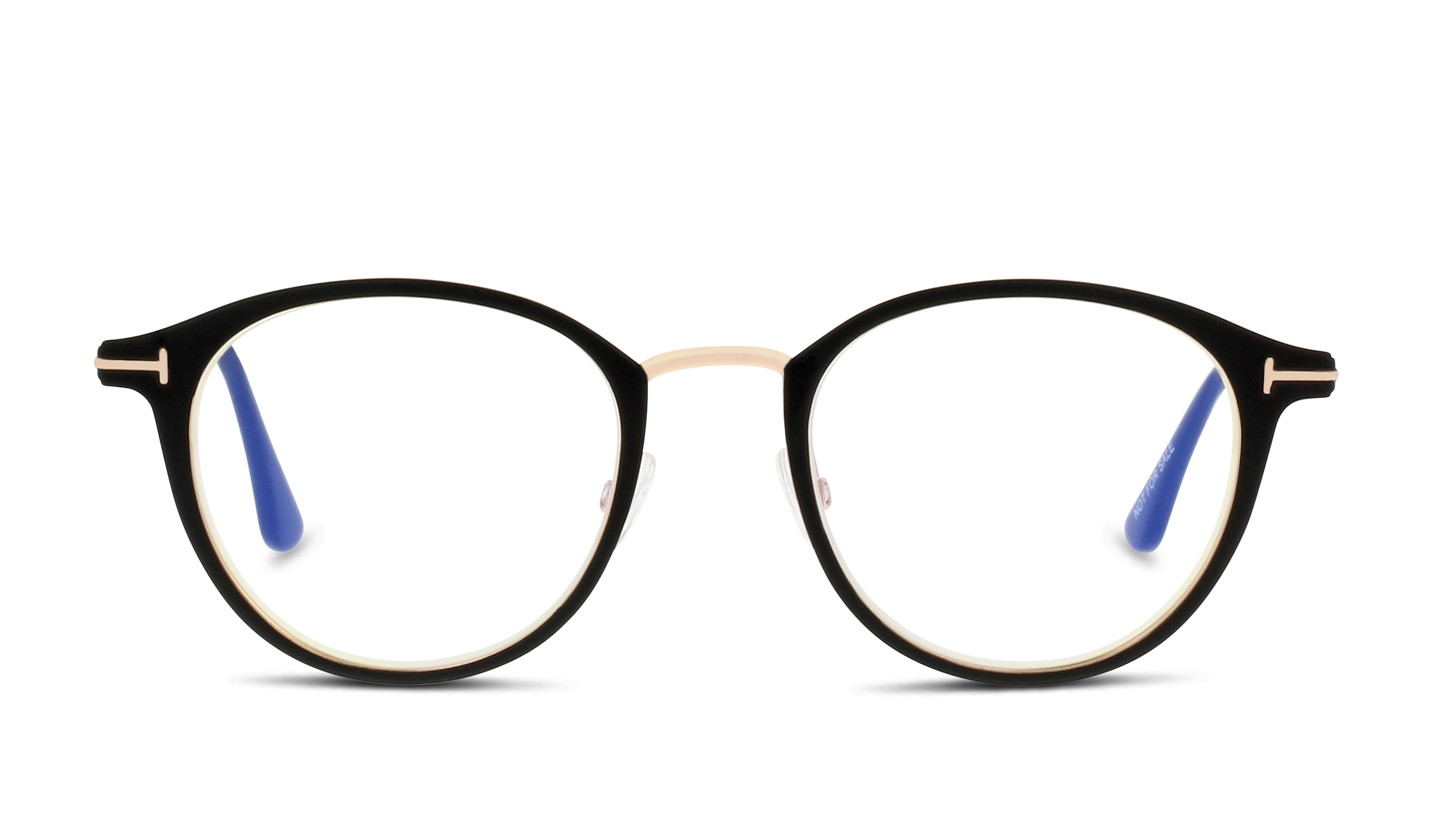 Front Tom Ford FT 5528-B Glasses Transparent / Black