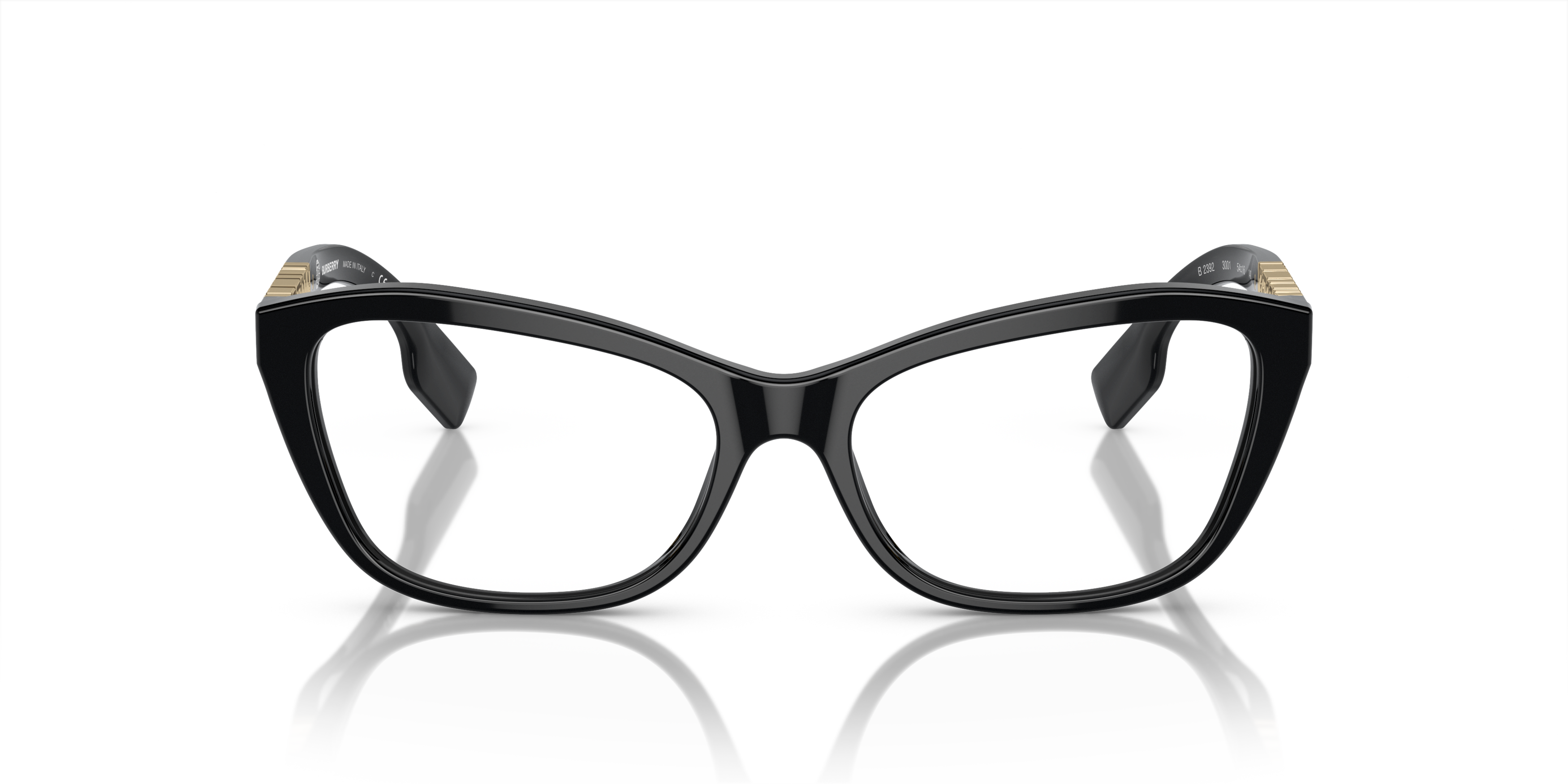 Front Burberry BE 2392 Glasses Transparent / Black