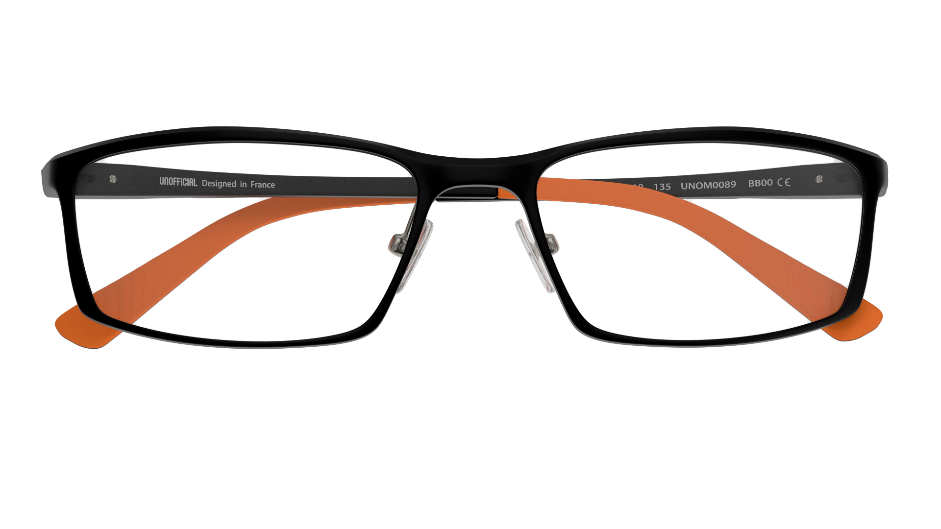 Folded Unofficial UNOM0089 (BB00) Glasses Transparent / Black