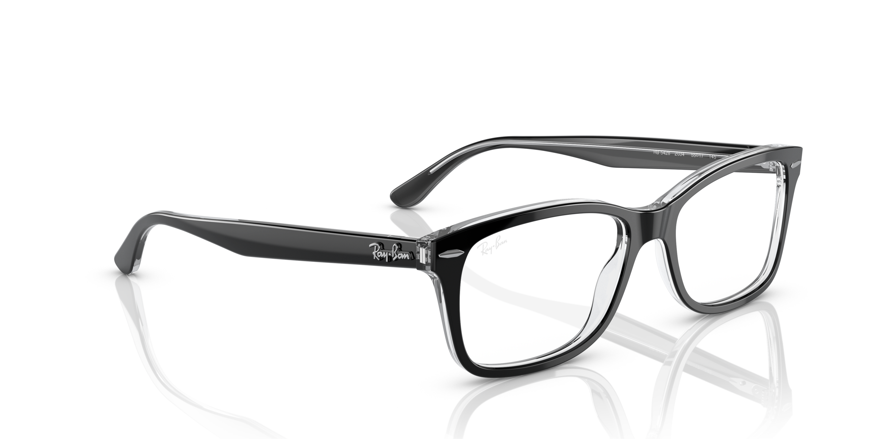 Angle_Right01 Ray-Ban RX 5428 Glasses Transparent / Black