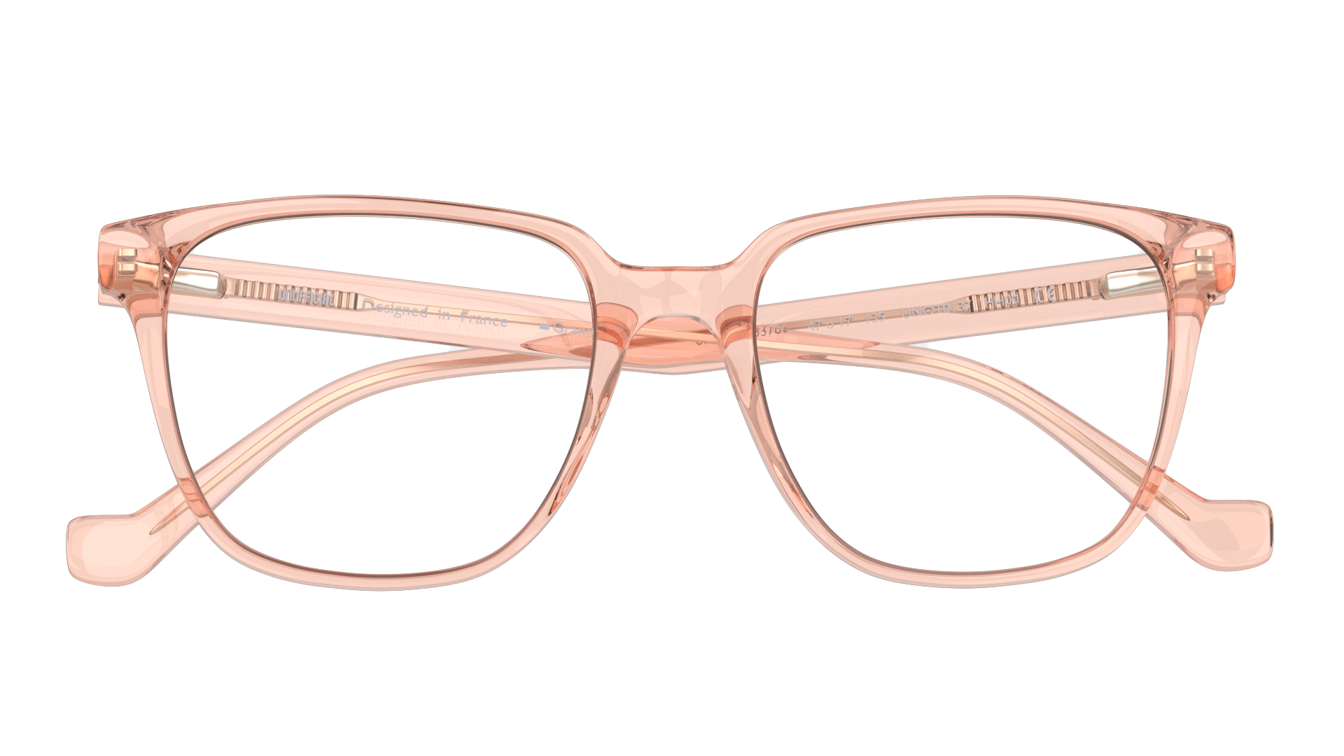 Folded Unofficial UN OT0137 (PP00) Children's Glasses Transparent / Pink