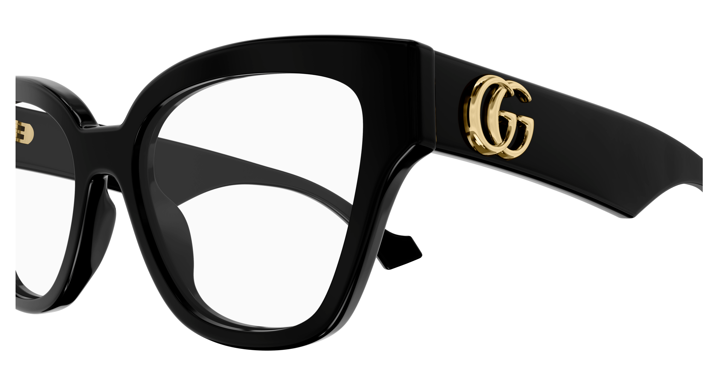 Detail01 Gucci GG 1424O Glasses Transparent / Black