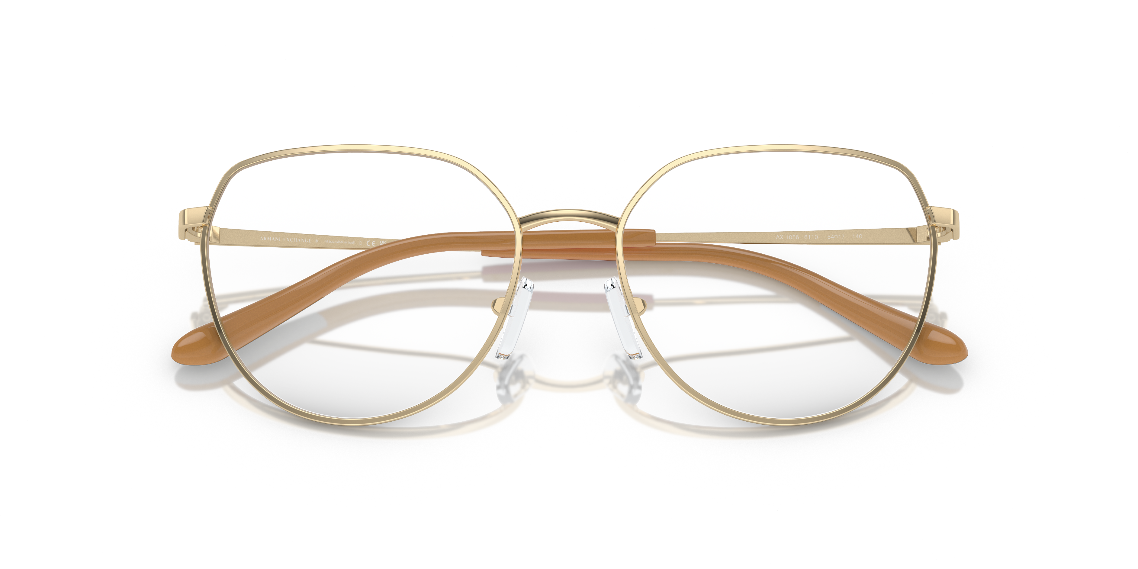 Folded Armani Exchange AX 1056 Glasses Transparent / Gold