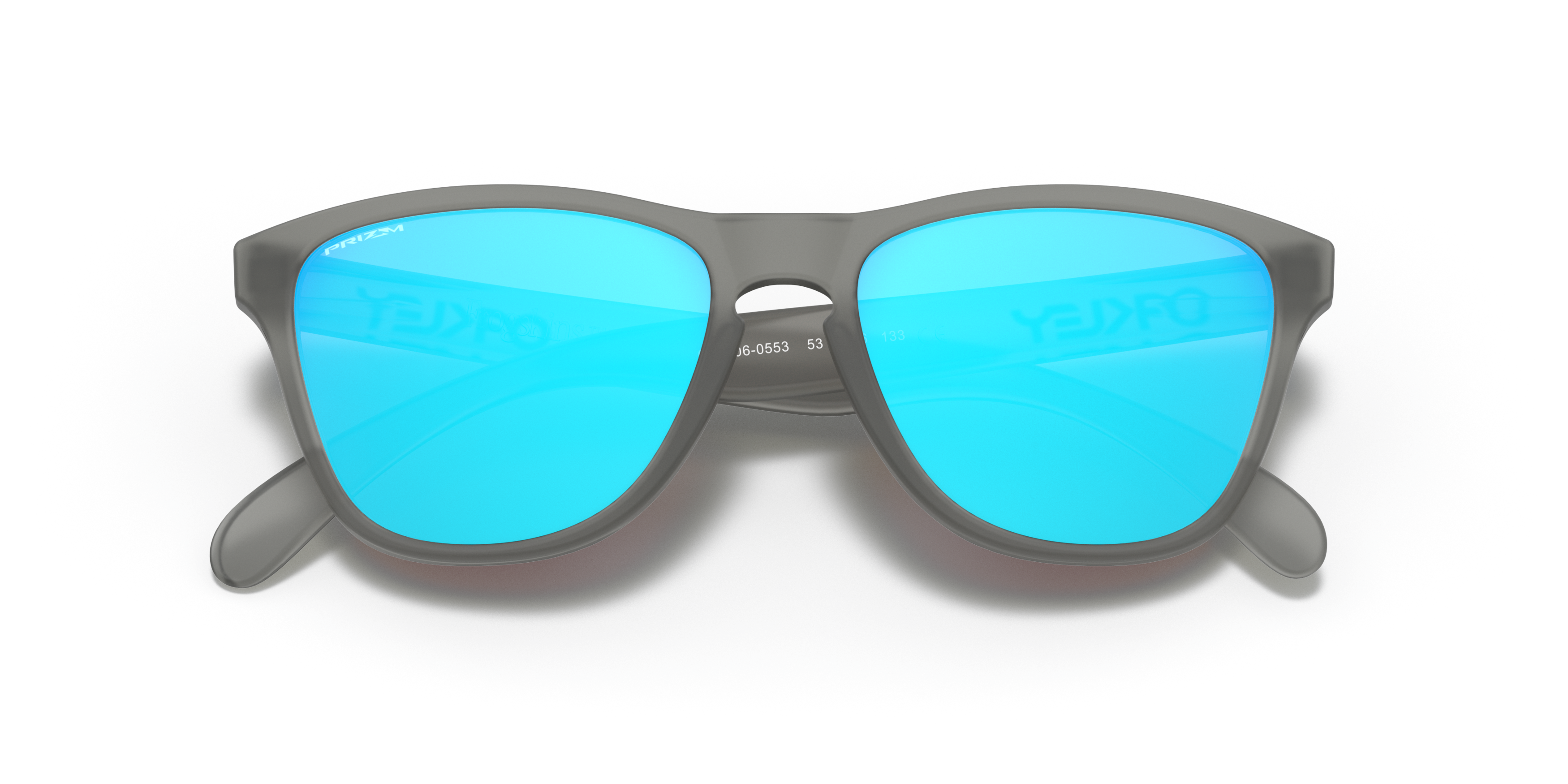 Folded Oakley Youth Frogskins XS OJ 9006 (900605) Youth Sunglasses Blue / Grey