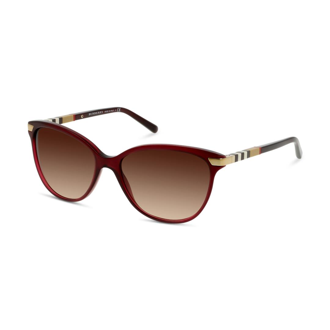 Burberry BE4216 Lunettes de Soleil Femme - Cateye Rouge - Possibilité de verres correcteurs - Adapta