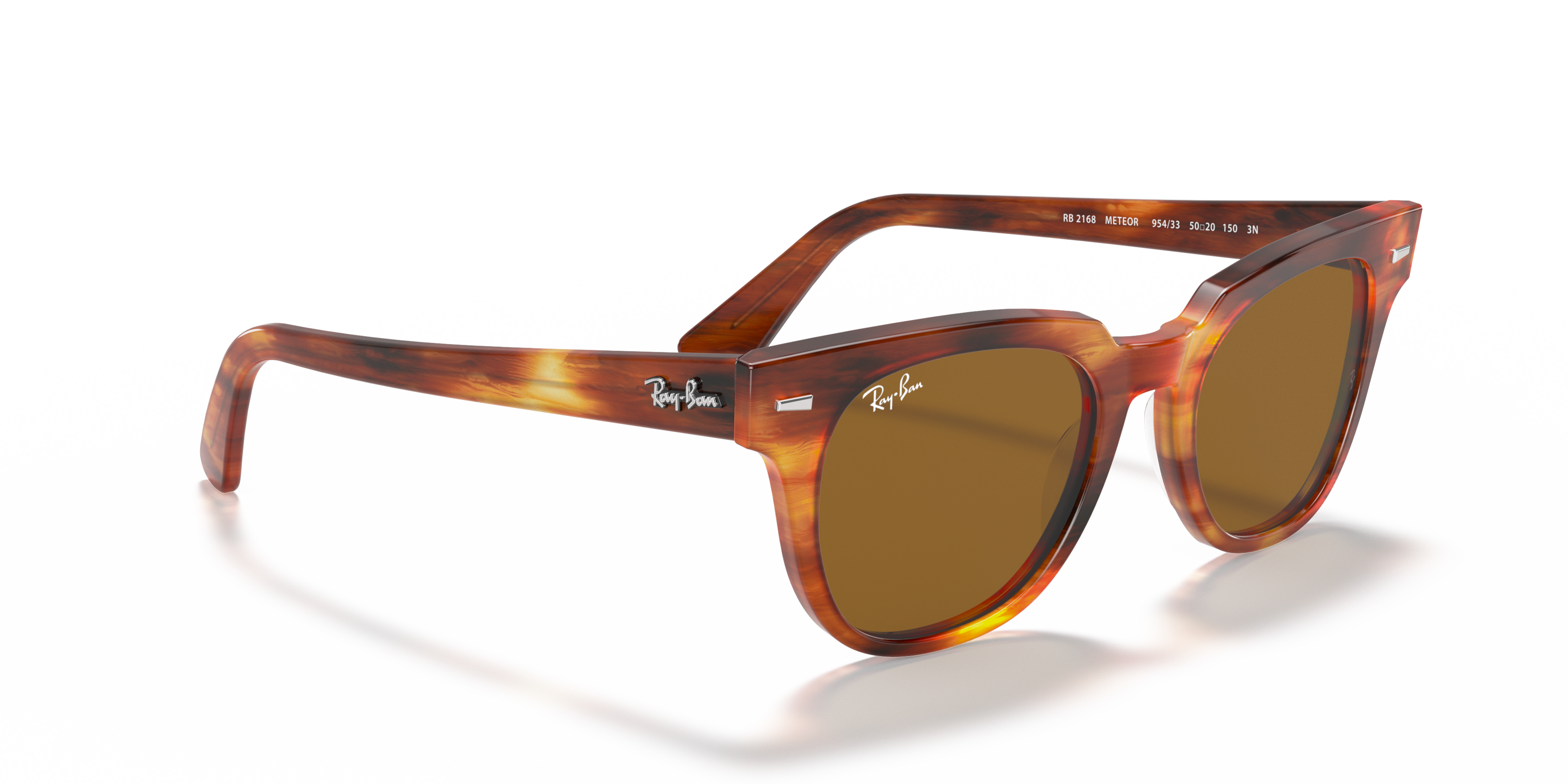 Angle_Right01 Ray-Ban Meteor RB 2168 Sunglasses Brown / Tortoise Shell