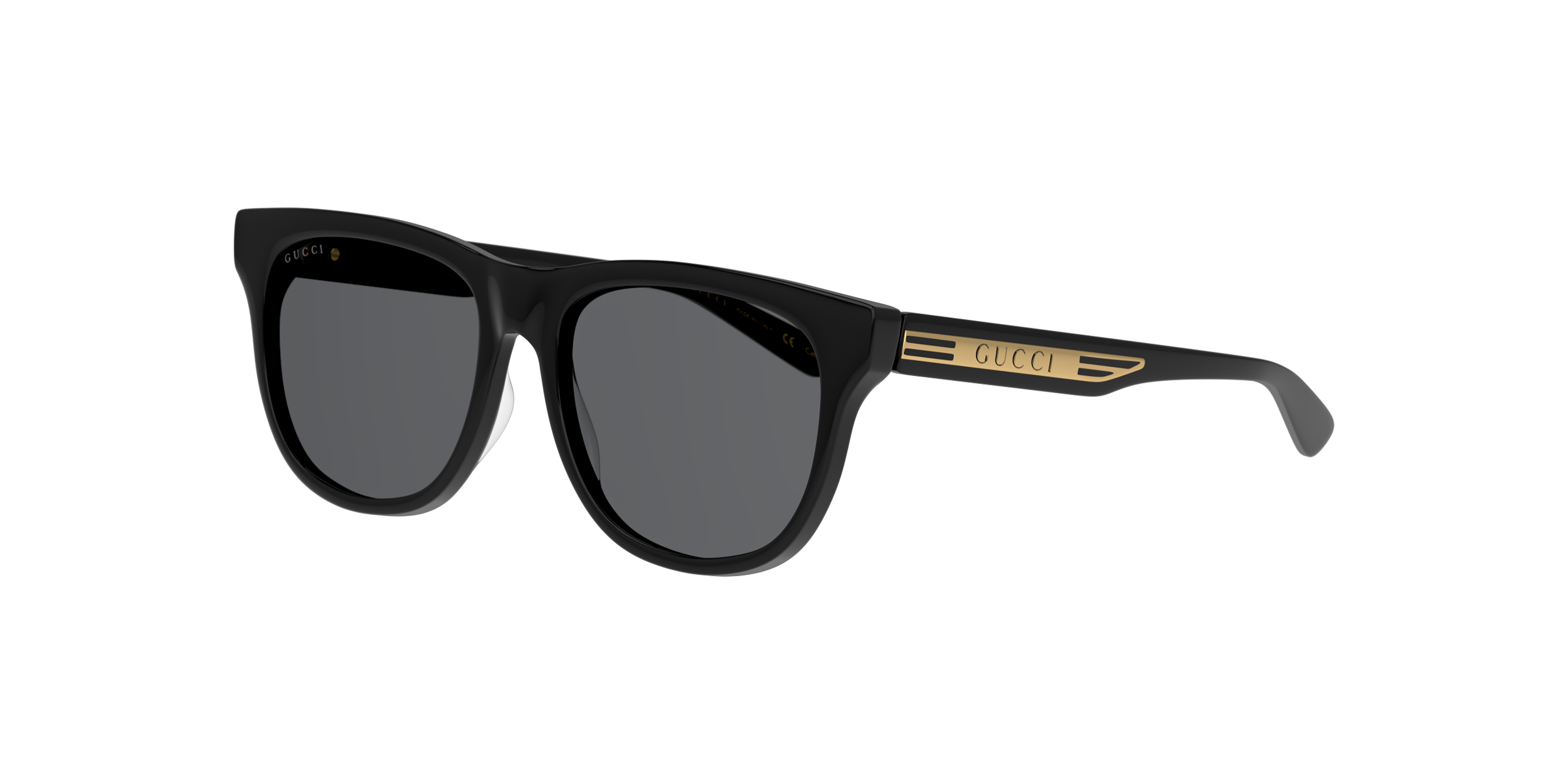 Angle_Left01 Gucci GG 0980S (001) Sunglasses Grey / Black