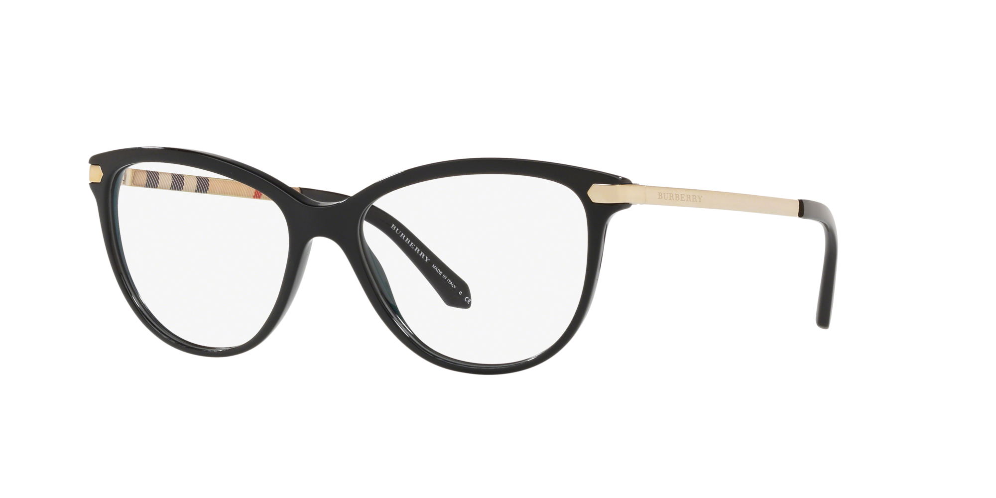 Angle_Left01 Burberry BE 2280 (3001) Glasses Transparent / Black