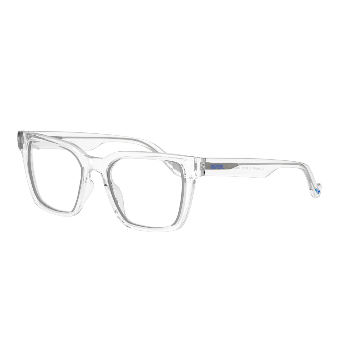 Unofficial UNSU0128 Lunettes de Soleil Homme - Carrée Cristal - Possibilité de verres correcteurs - Adaptable à la vue Unofficial UNSU0128 Lunettes de Soleil Homme - Carrée Cristal - Possibilité de verres correcteurs - Adaptable à la vue
