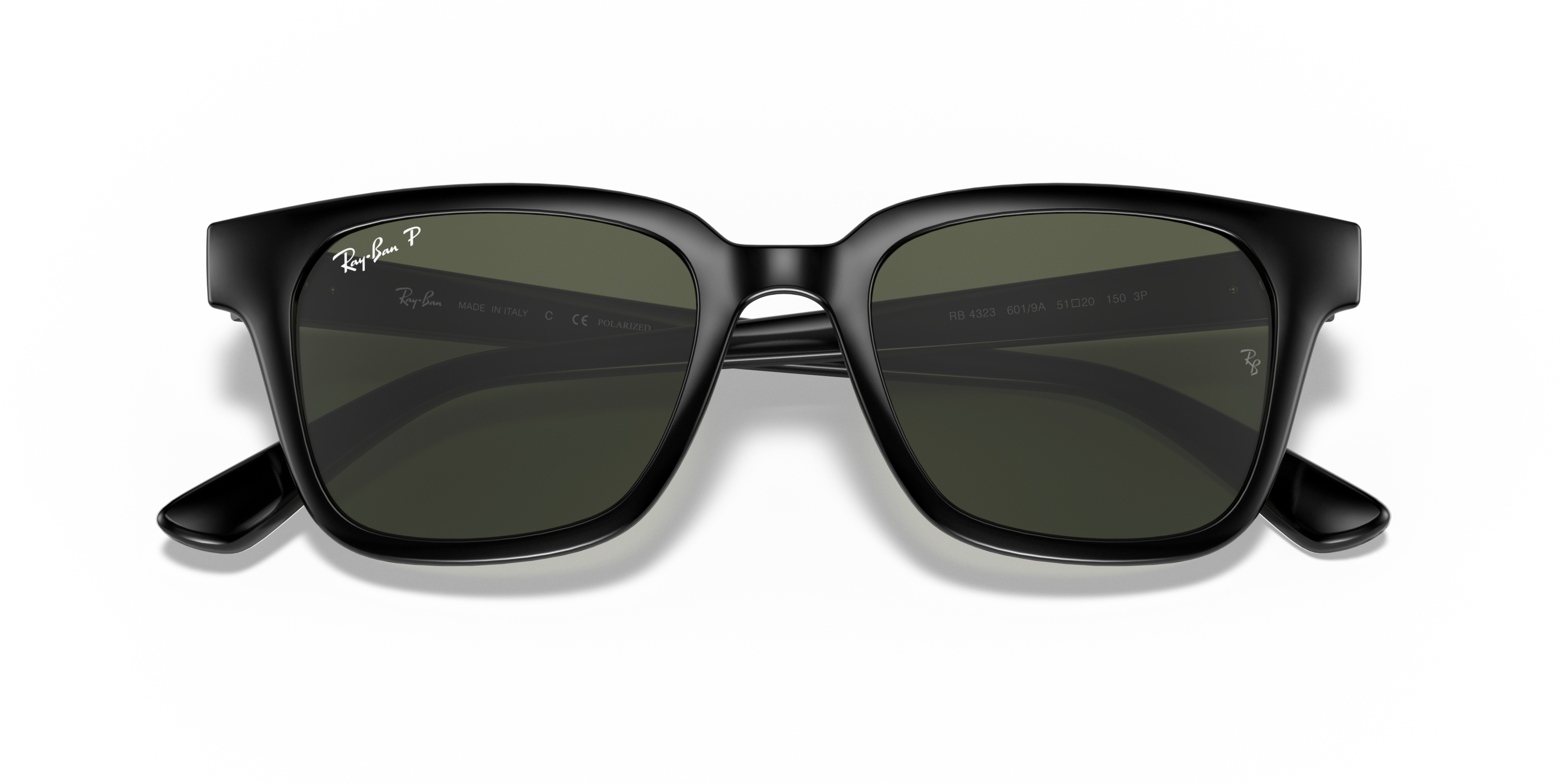 Folded Ray-Ban RB 4323 Sunglasses Green / Black