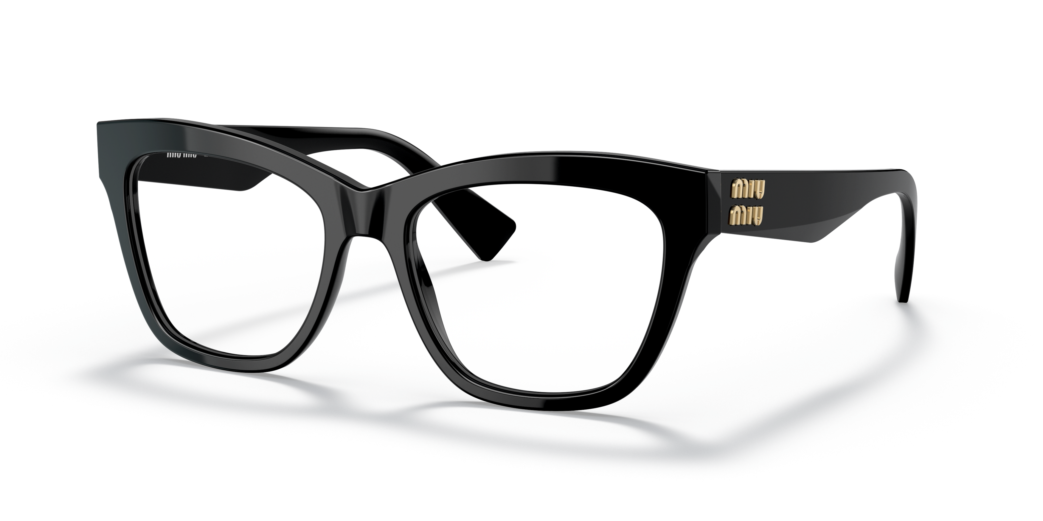 Angle_Left01 Miu Miu MU 03UV Glasses Transparent / Black