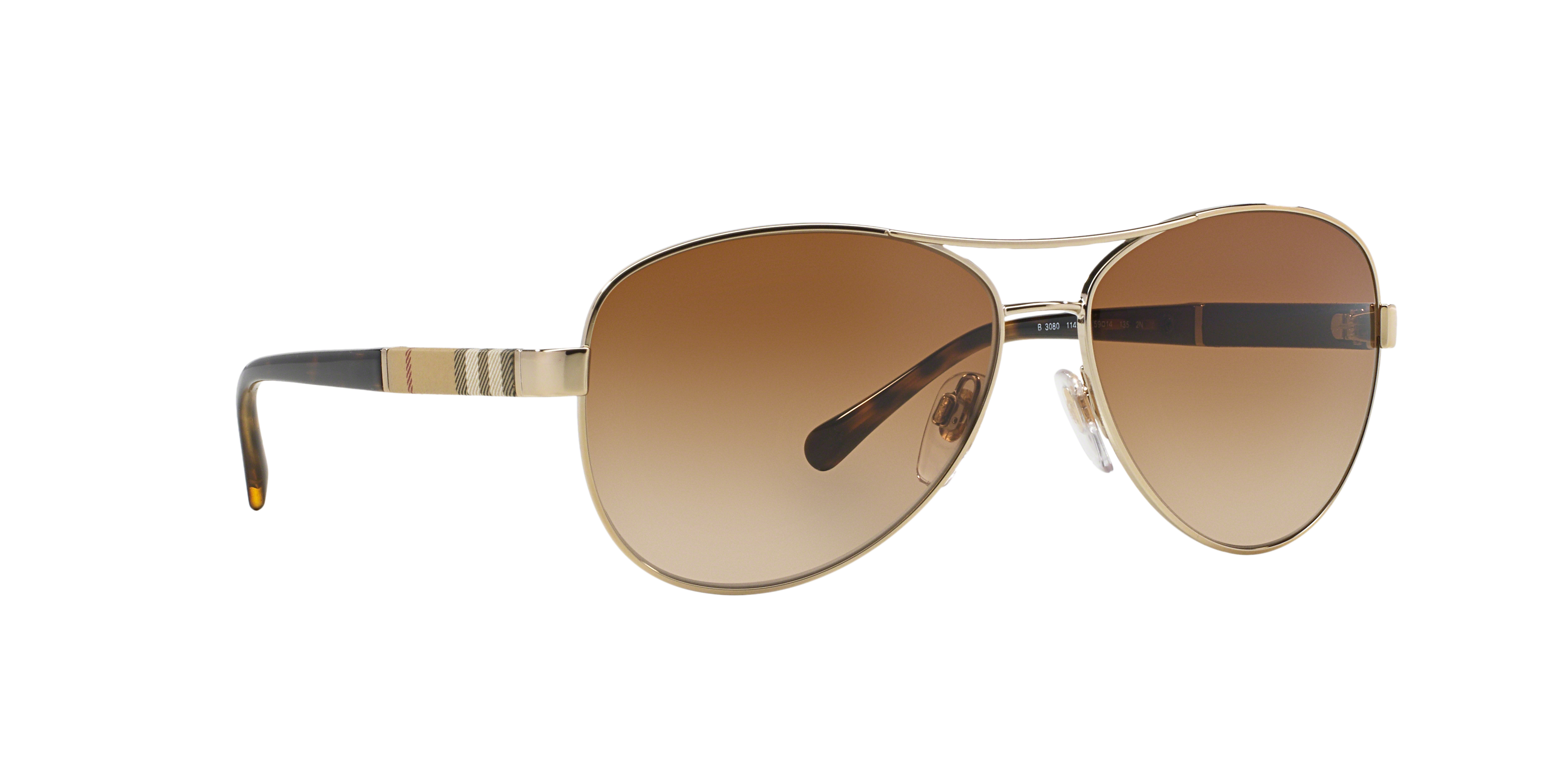 Angle_Right01 Burberry BE 3080 Sunglasses Brown / Gold