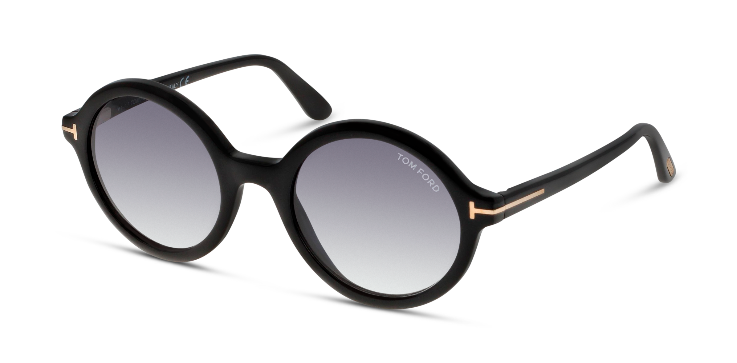 Angle_Left01 Tom Ford FT 0602 (001) Sunglasses Grey / Black
