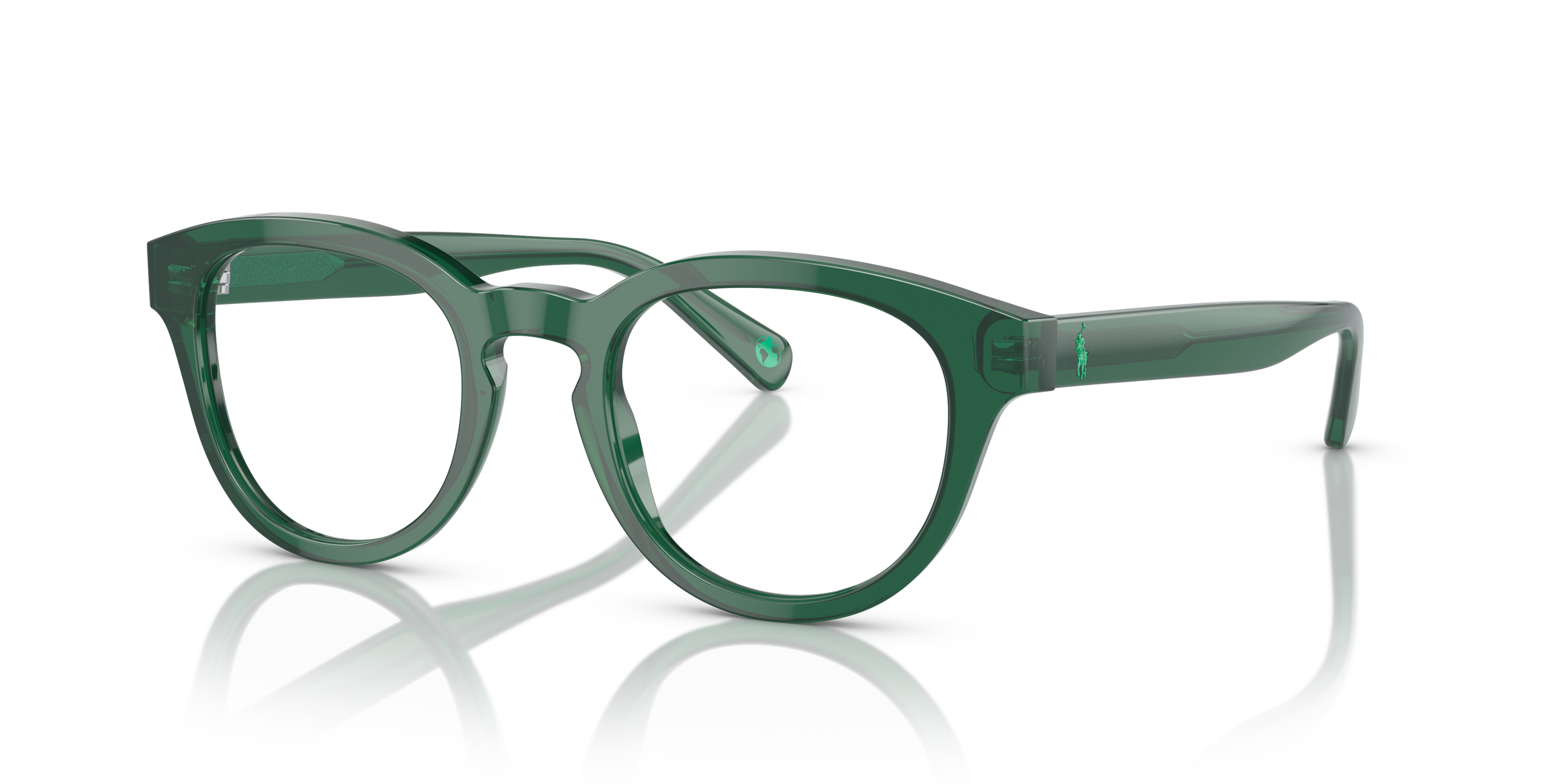 Angle_Left01 Polo Ralph Lauren PH 2262 (6084) Glasses Transparent / Transparent, Green