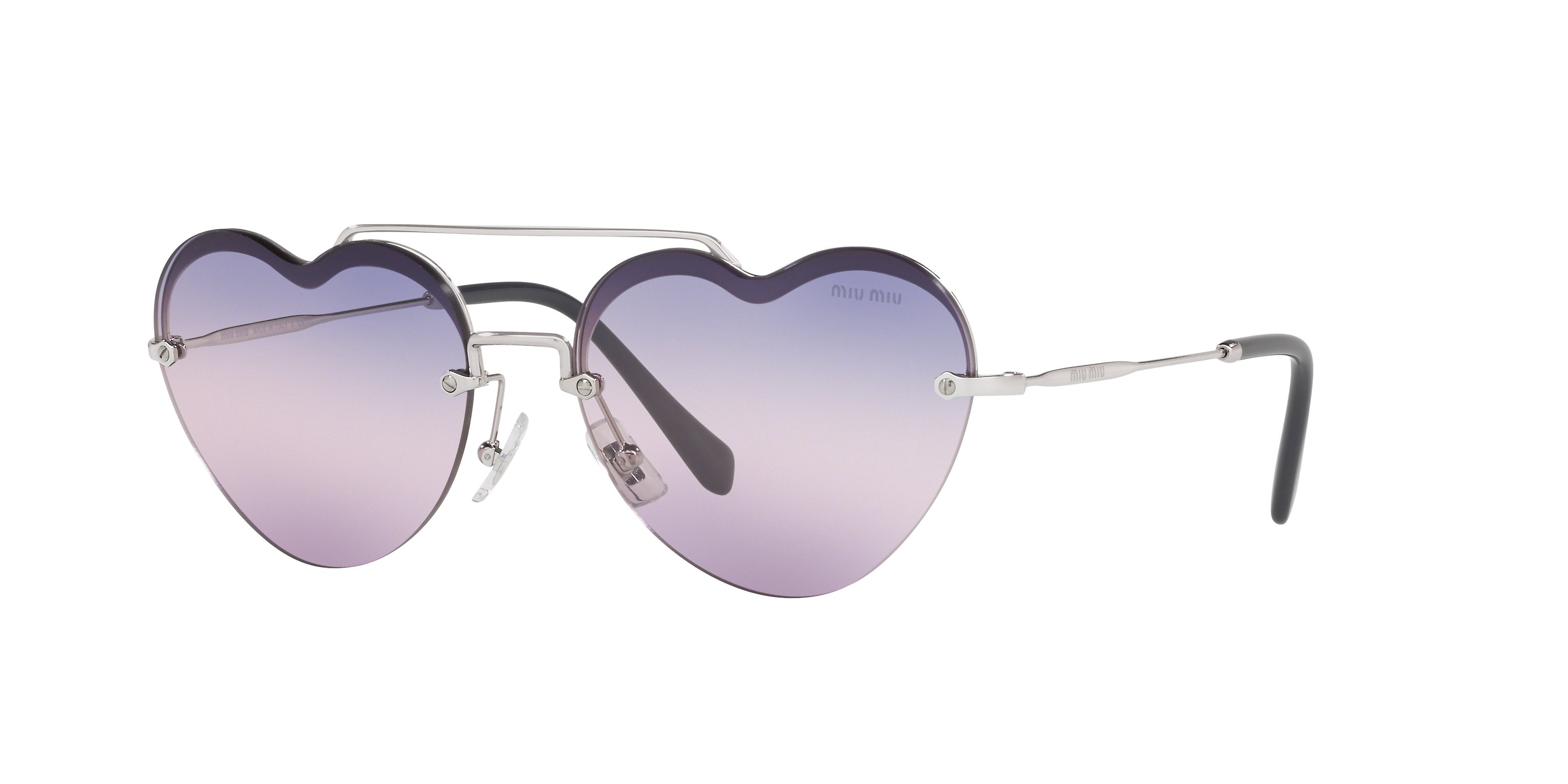 Angle_Left01 Miu Miu MU 62US Sunglasses Pink / Grey