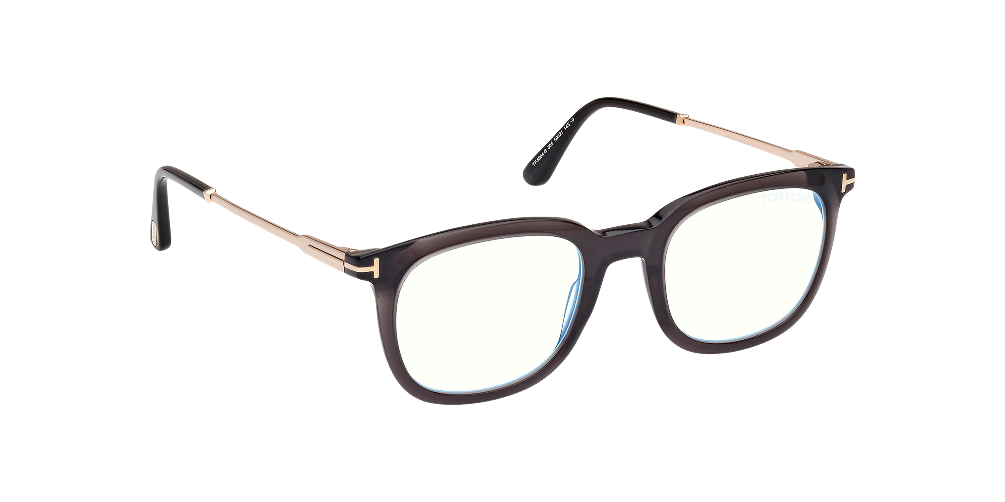 Angle_Right01 Tom Ford FT 5904-B Glasses Transparent / Transparent, Black