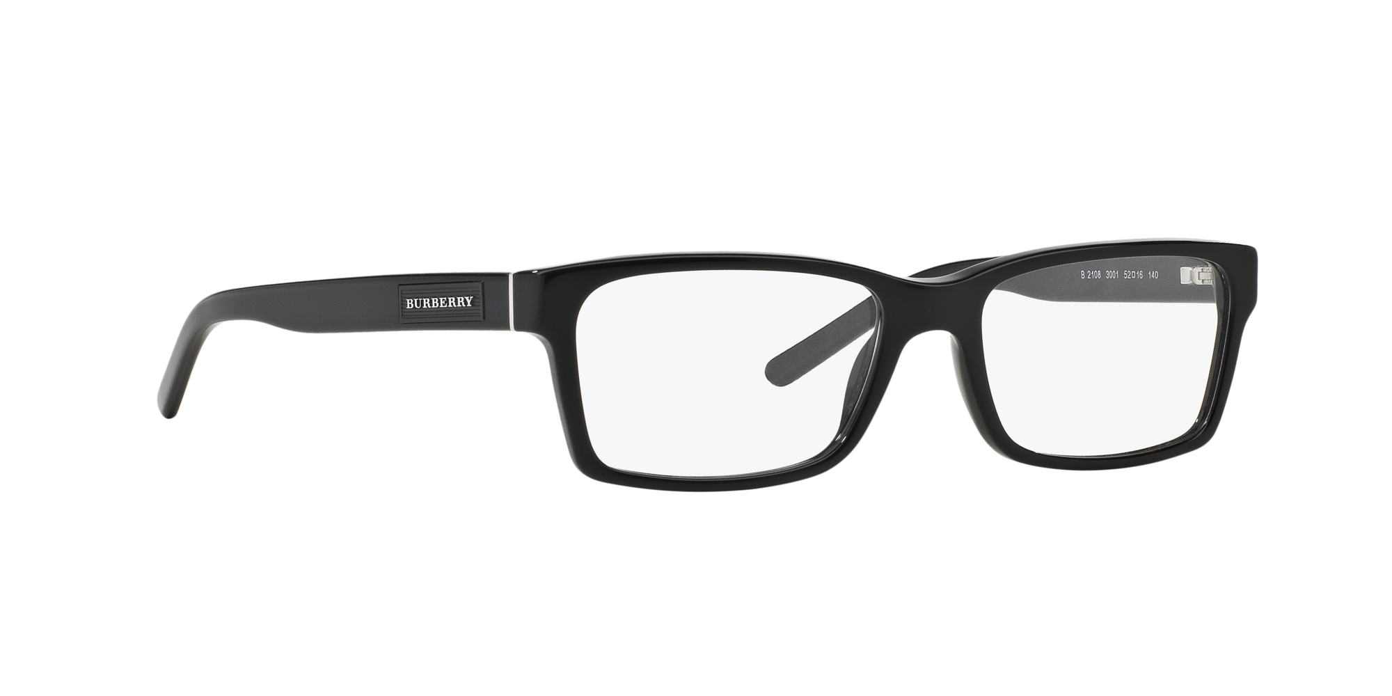 Angle_Right01 Burberry BE 2108 (3001) Glasses Transparent / Black
