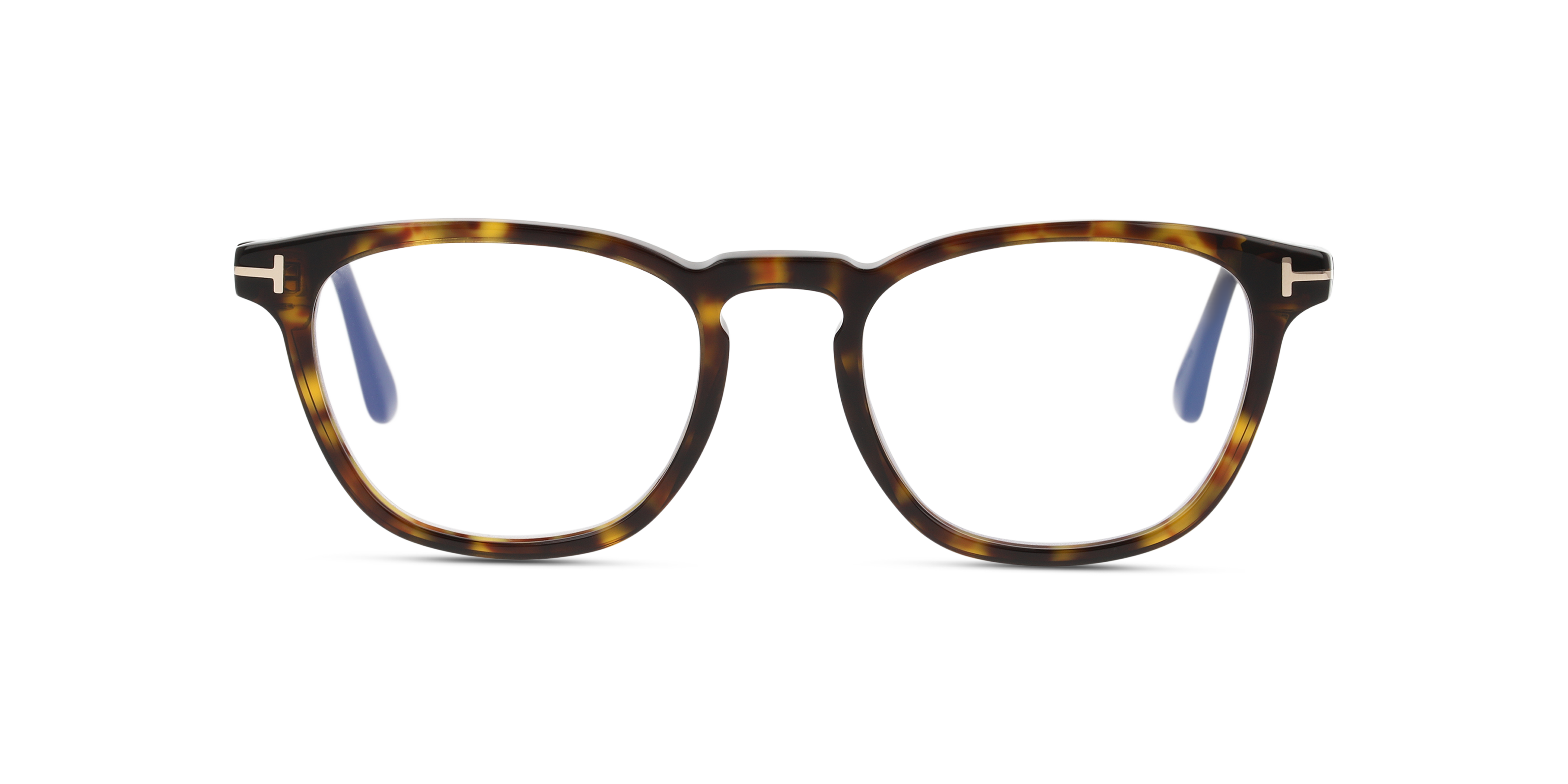 Front Tom Ford FT 5890-B Glasses Transparent / Havana
