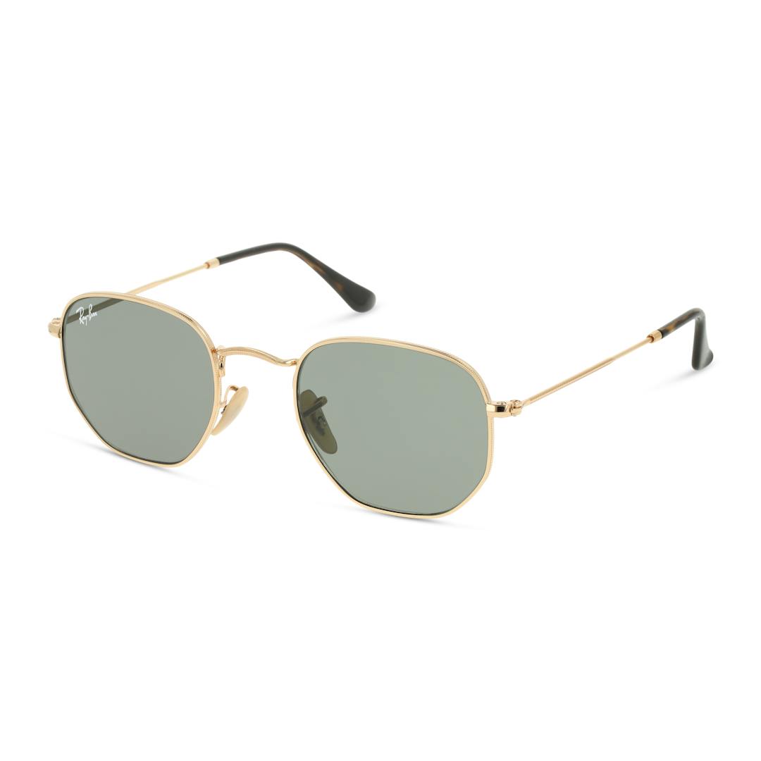 Ray-Ban Hexagonal RB3548N Lunettes de Soleil Homme - Doré - Possibilité de verres correcteurs - Adap