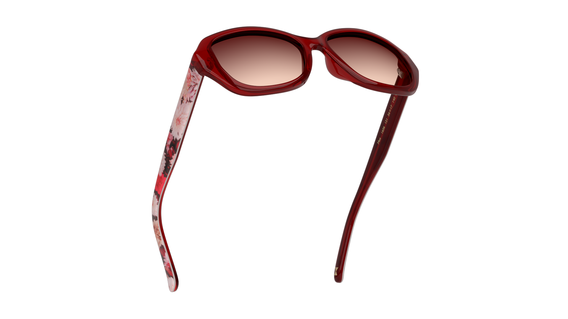 Bottom_Up Ted Baker Mae TB 1606 Sunglasses Brown / Transparent, Red