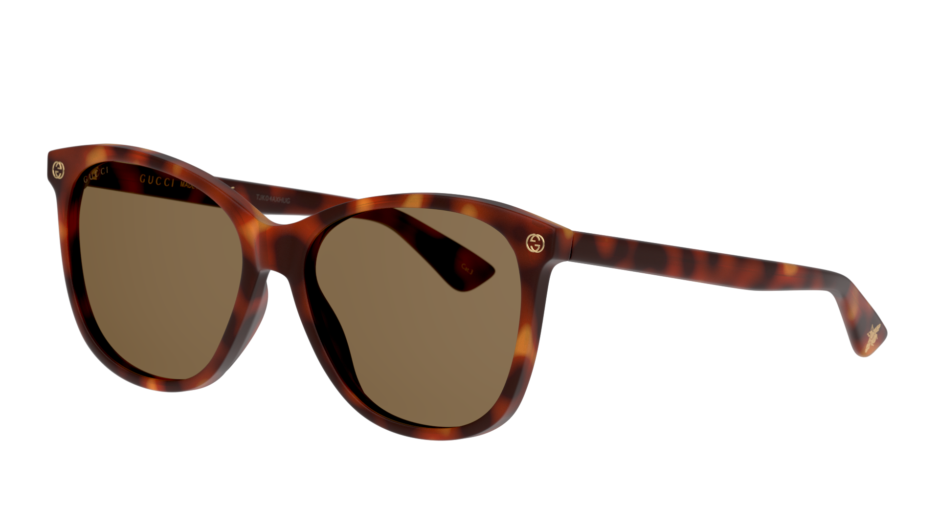 Angle_Left01 Gucci GG 0024S Sunglasses Brown / Tortoise Shell